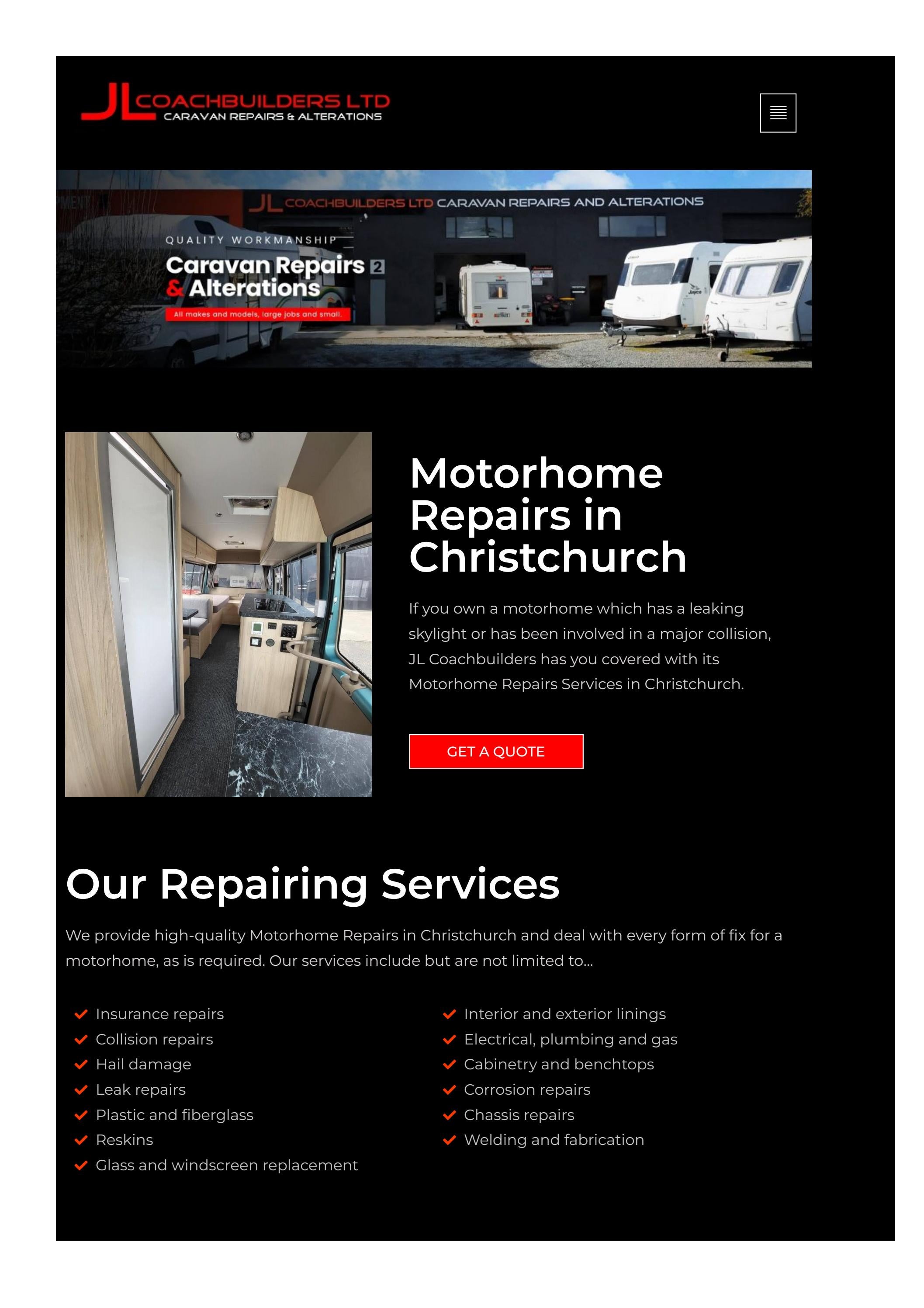 Motorhome Repairs in Christchurch Motorhome Repairs Services in
