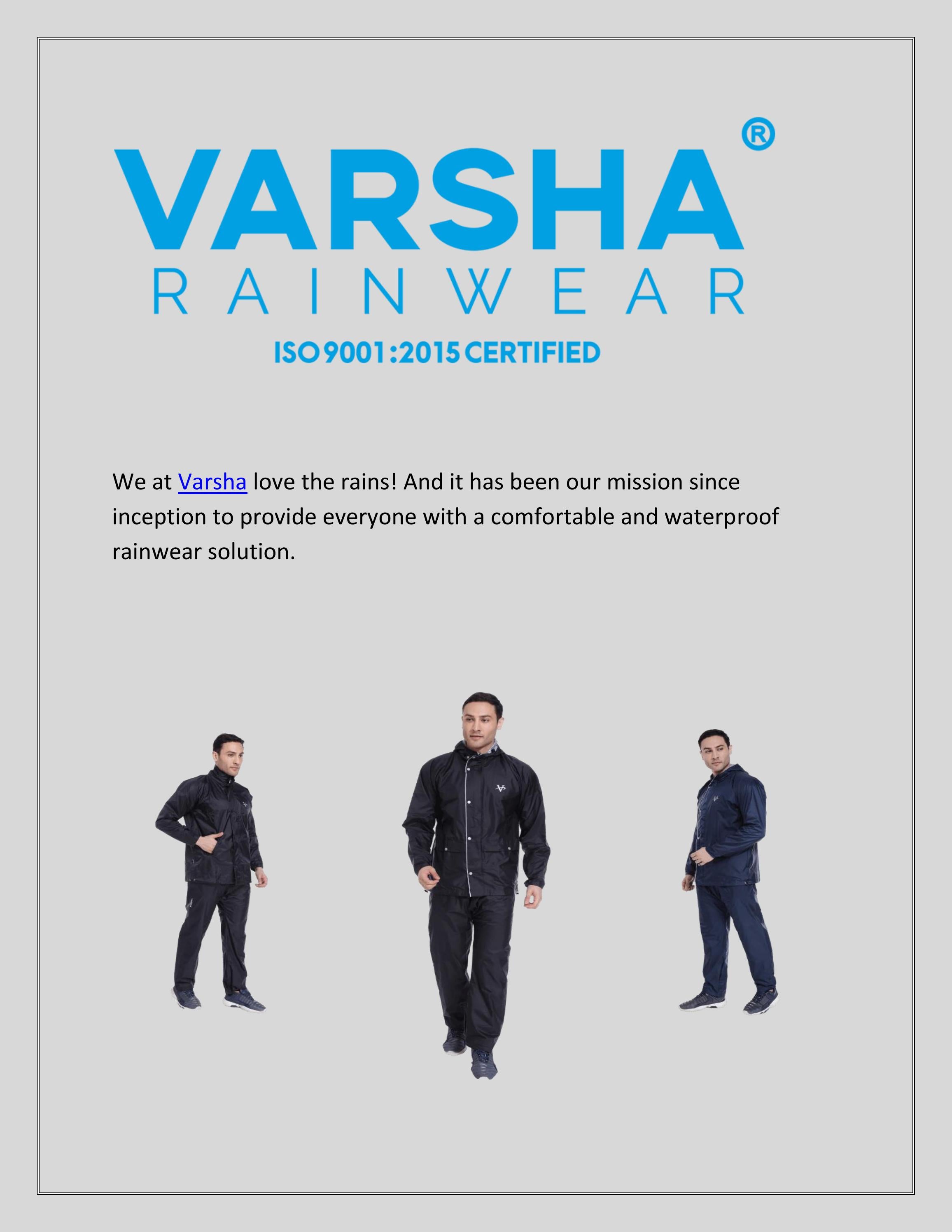 Varsha Rainwear by Varsha RainWear  Issuu