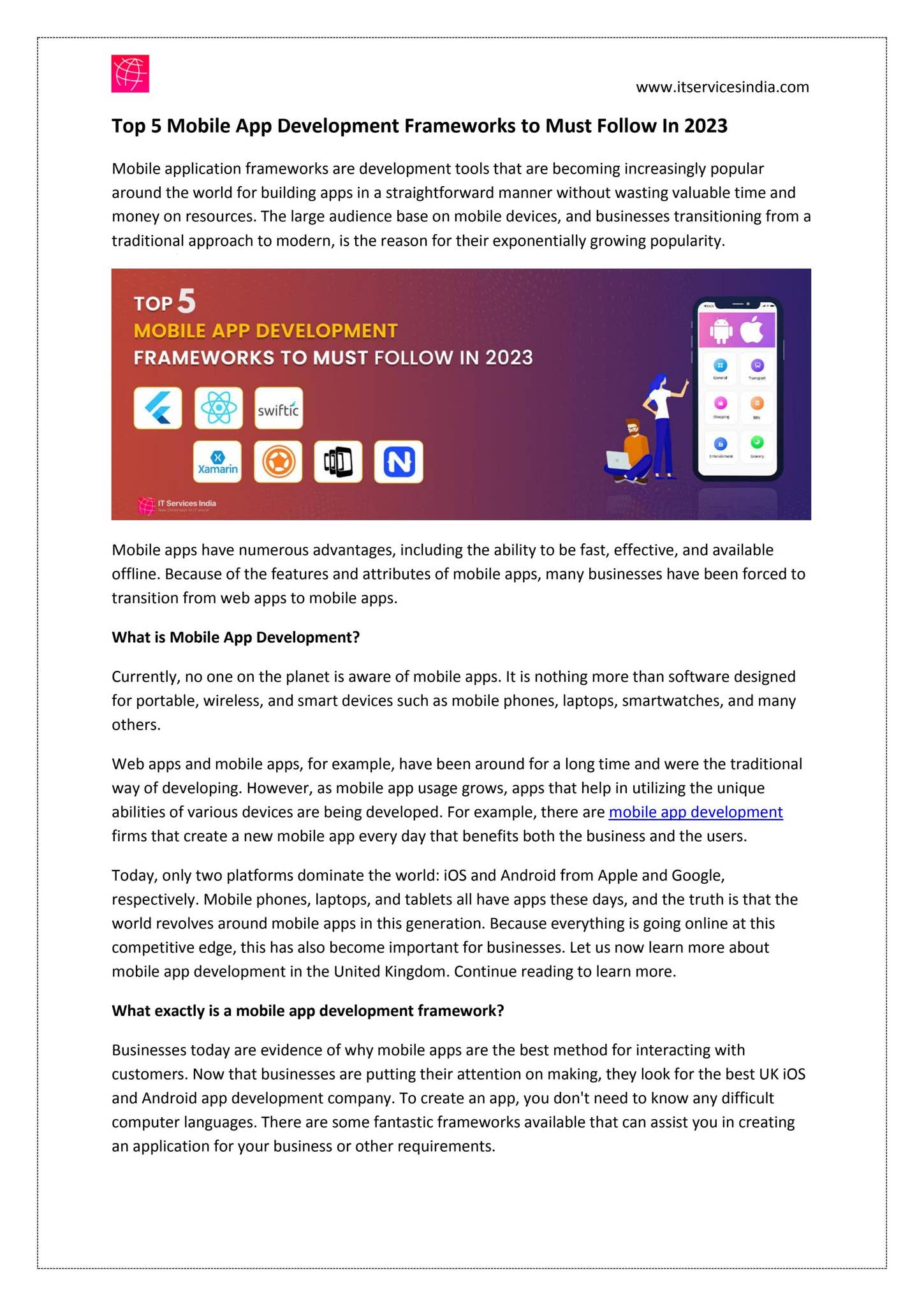 Top 5 Mobile App Development Frameworks to Must Follow In 2023 by IT ...