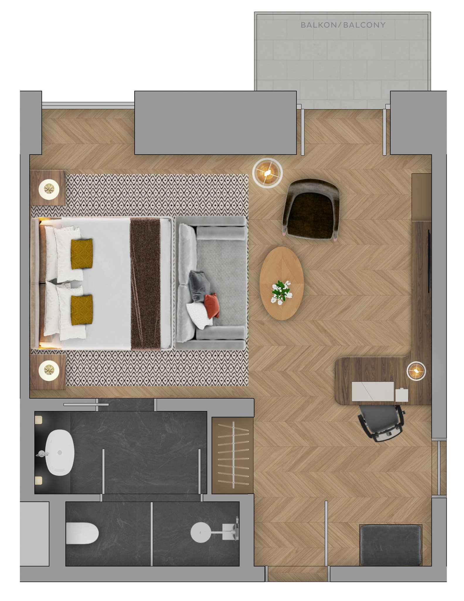 Floor Plan Deluxe Room with Balcony by Bürgenstock Collection - Issuu