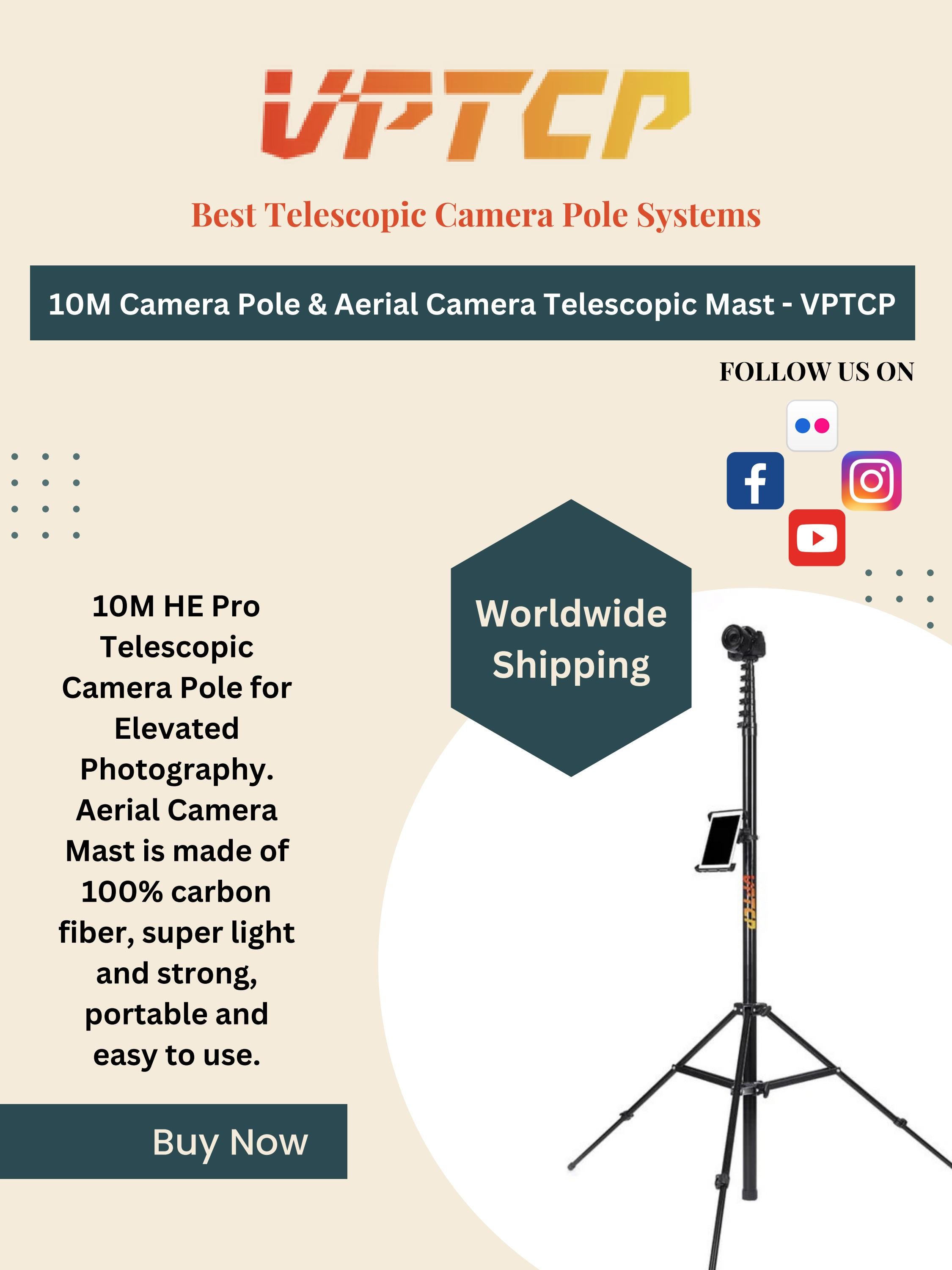10M Camera Pole & Aerial Camera Telescopic Mast VPTCP by VPTCP Camera