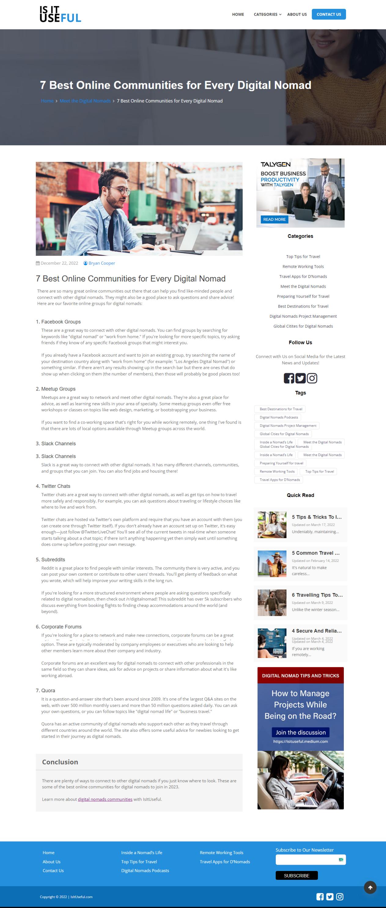 7 Best Online Communities for Every Digital Nomad by Is It Useful Issuu