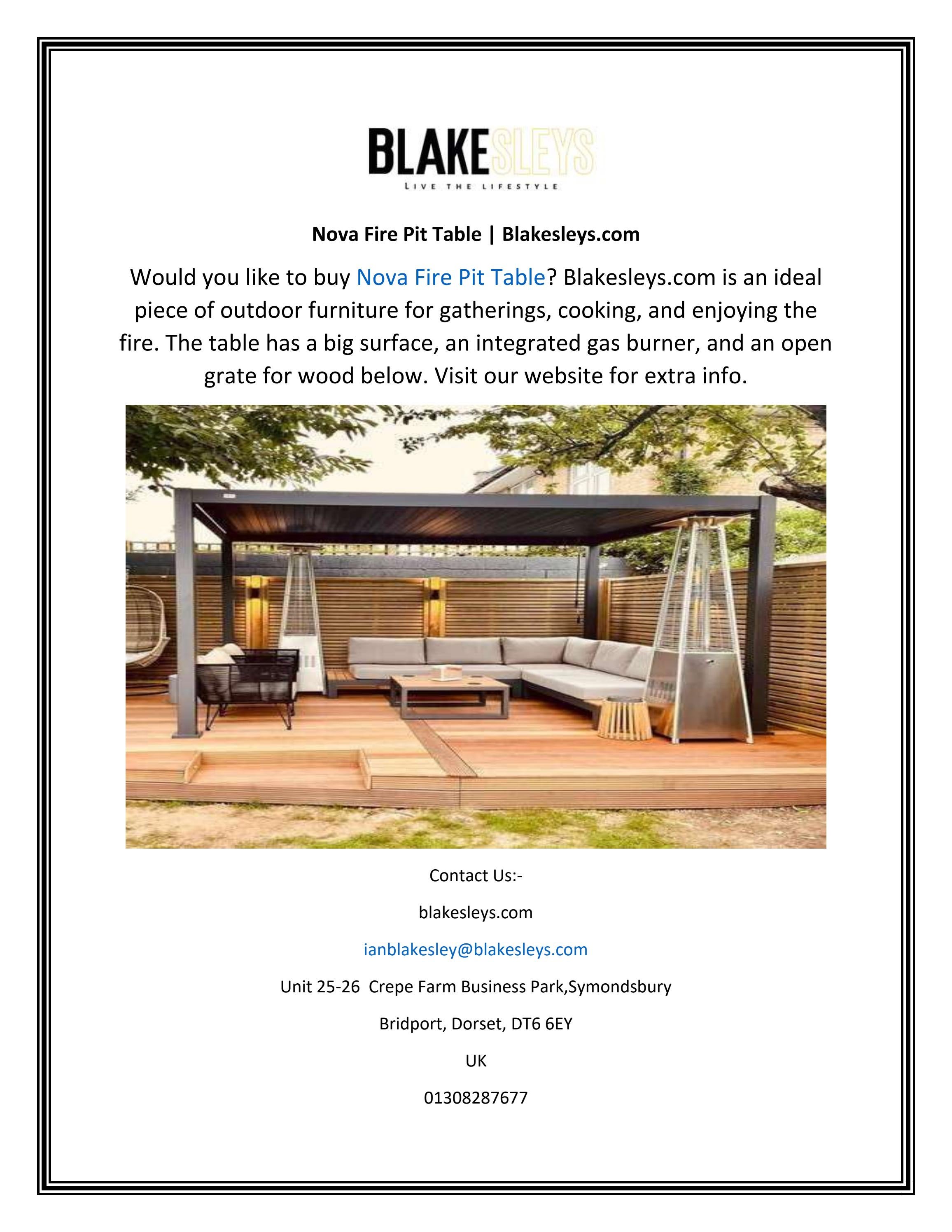 Nova Fire Pit Table by blakesleys Issuu