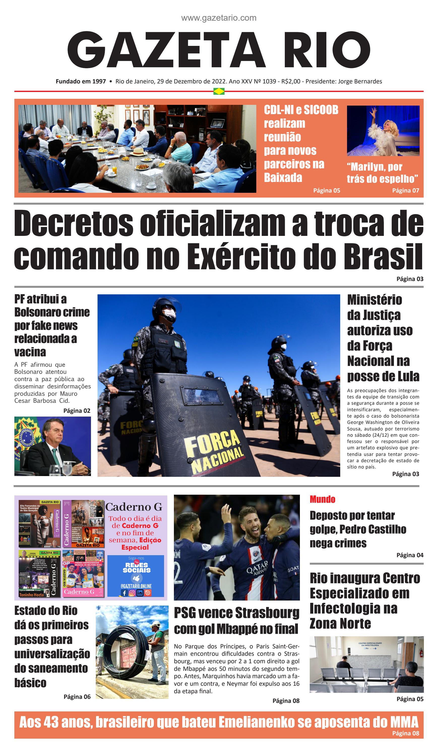 Gazeta Rio Edição de Quintafeira 29 de Dezembro de 2022 by GAZETA
