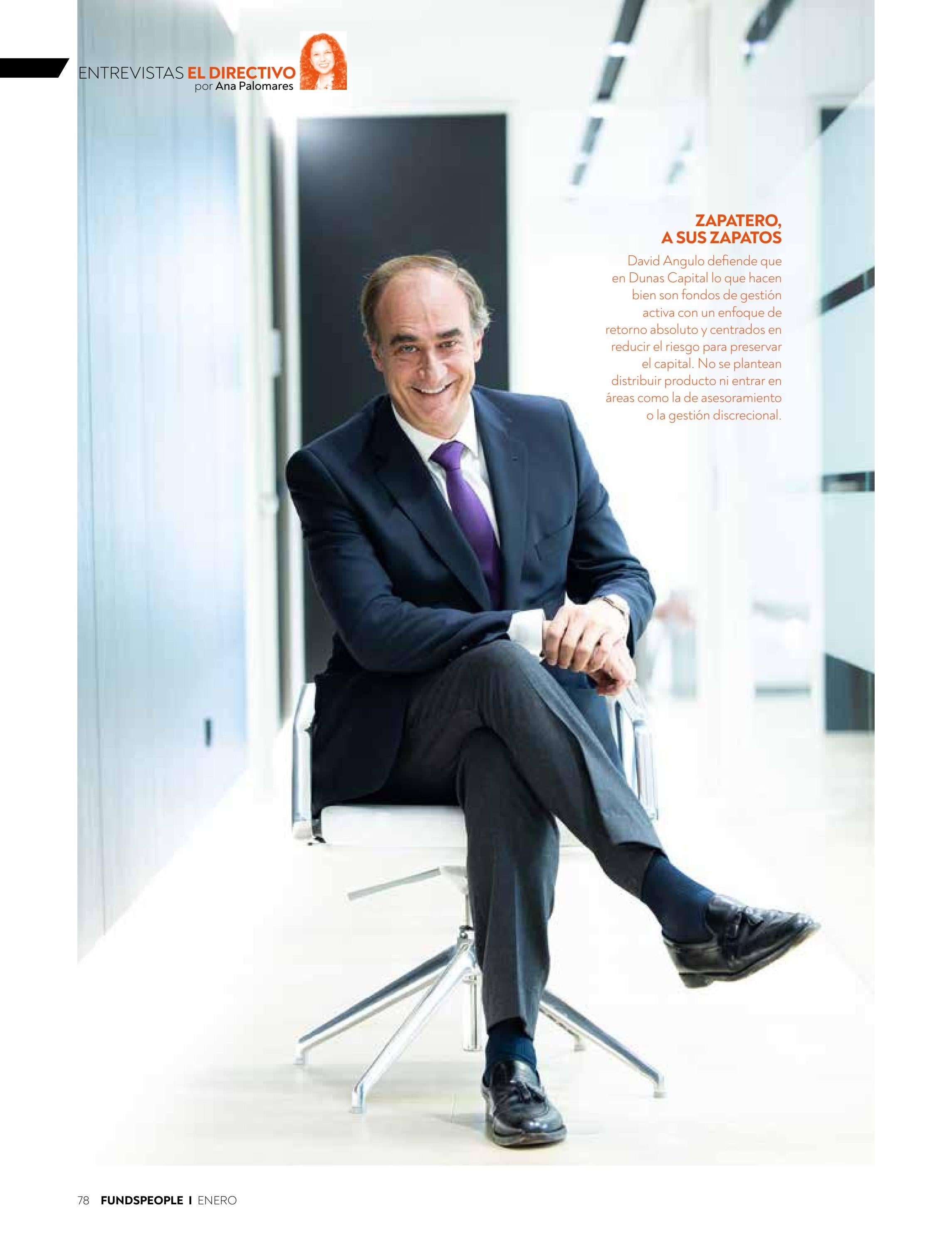 David Angulo, Chairman de Dunas Capital: "El objetivo es alcanzar los 5.000 millones en patrimonio en los próximos cinco años"