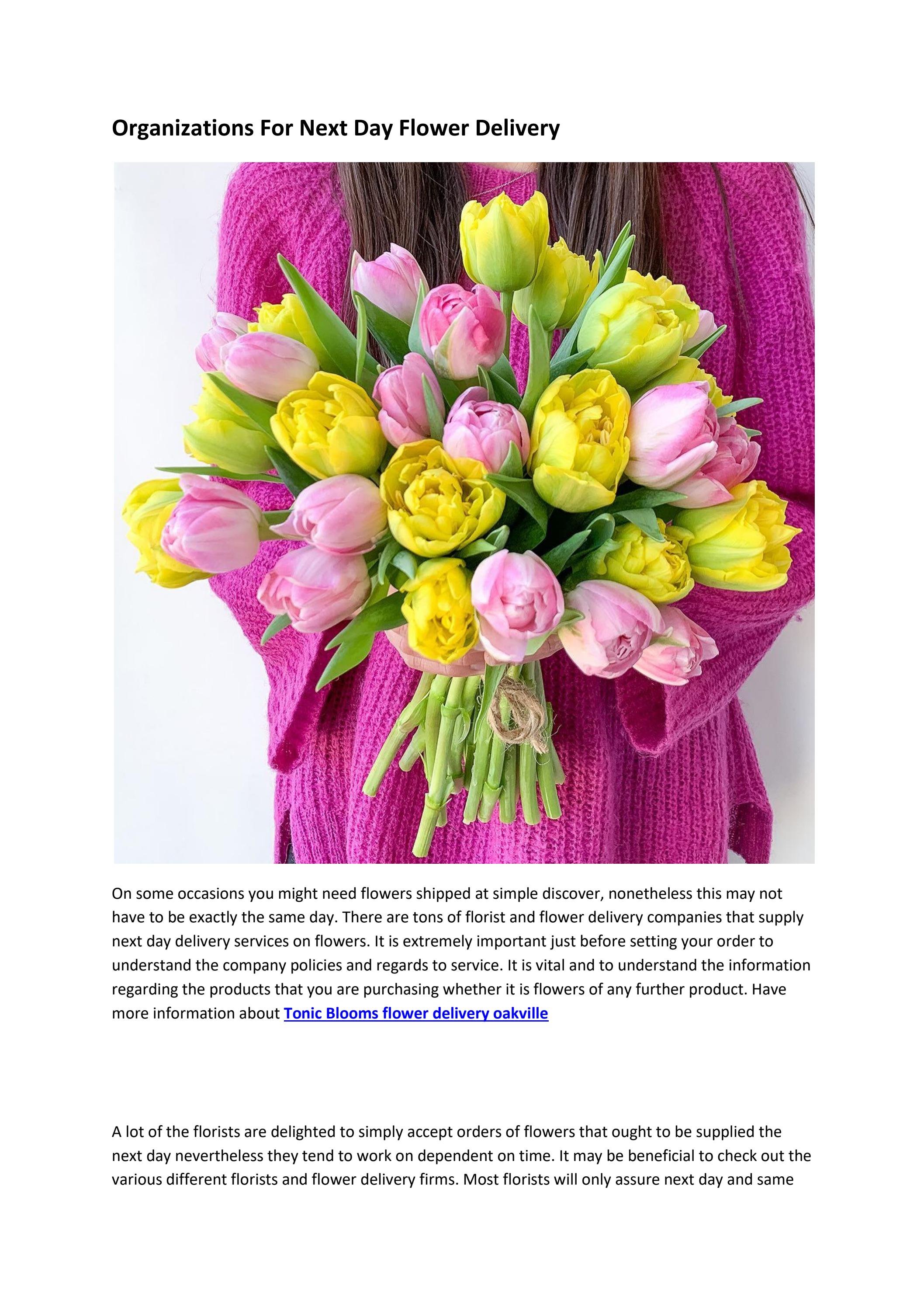 Tonic Blooms on demand flower delivery oakville by Thomas Shaw Issuu