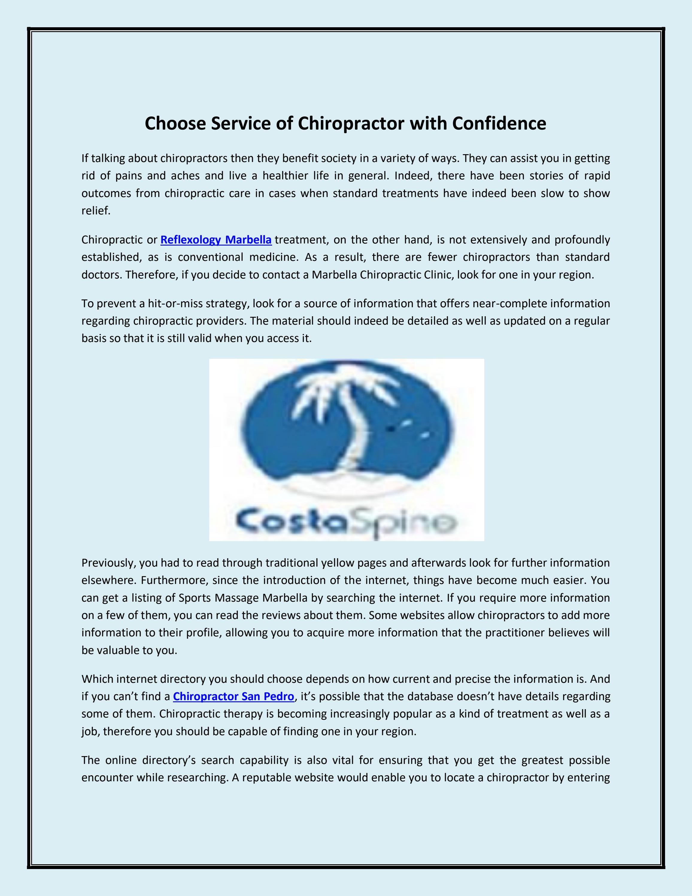 Choose Service Of Chiropractor With Confidence By Nick Jonas Issuu Choose Service Of Chiropractor With Confidence By Nick Jonas Issuu