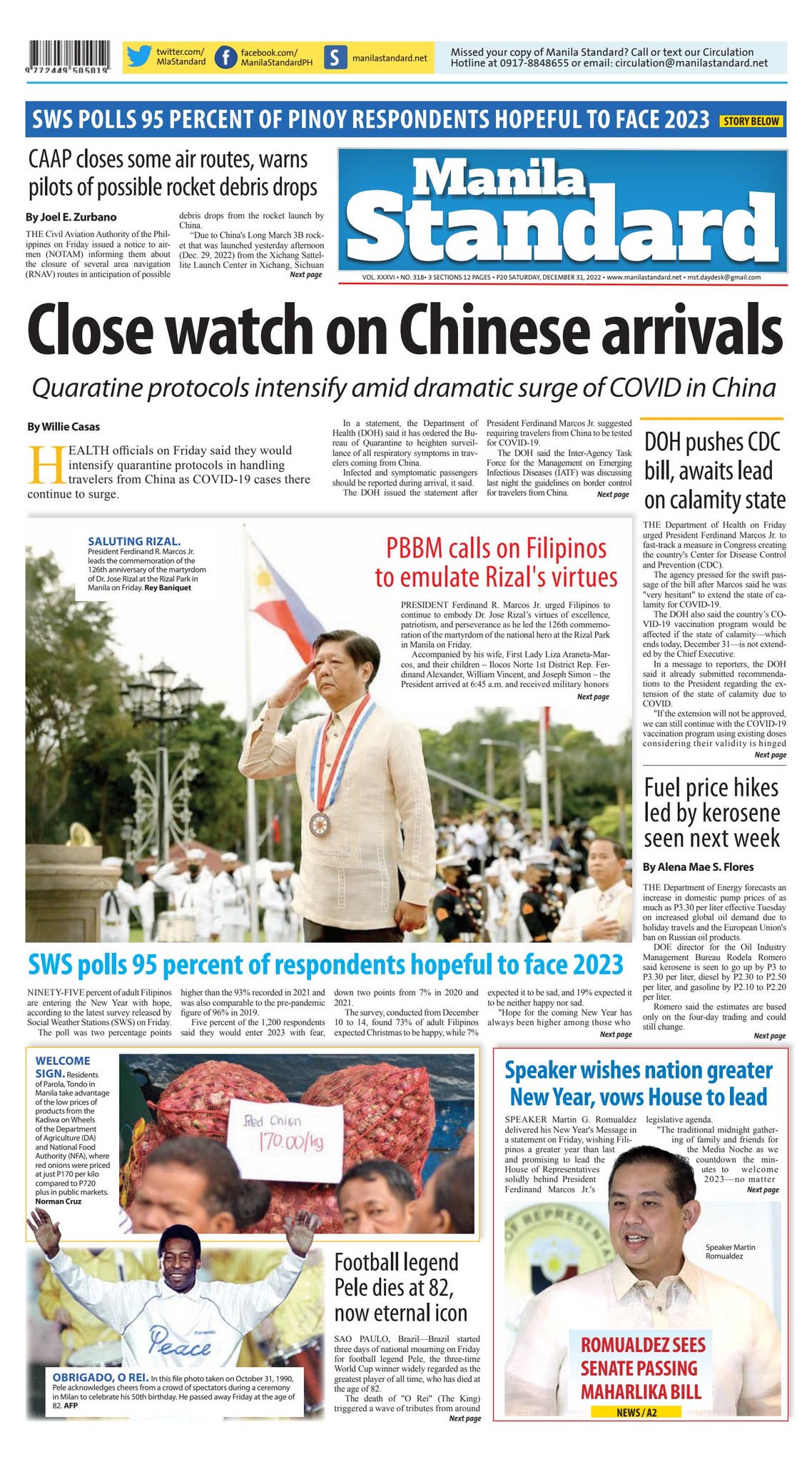 Manila Standard - 2022 December 31 - Saturday by Manila Standard - Issuu