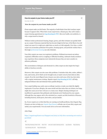  How do carpets in your home make you ill?