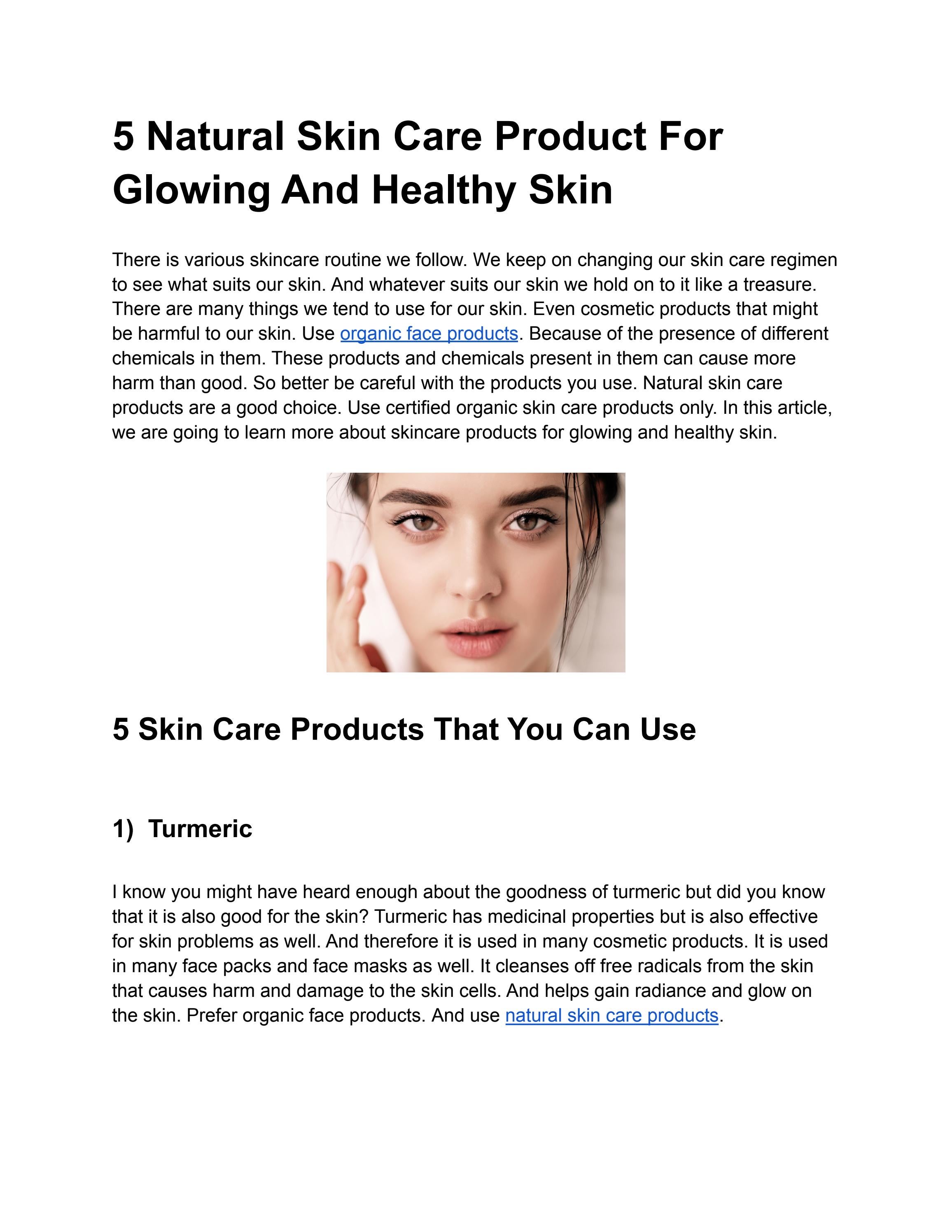 5 Natural Skin Care Product For Glowing And Healthy Skin by itsherbalmagic Issuu