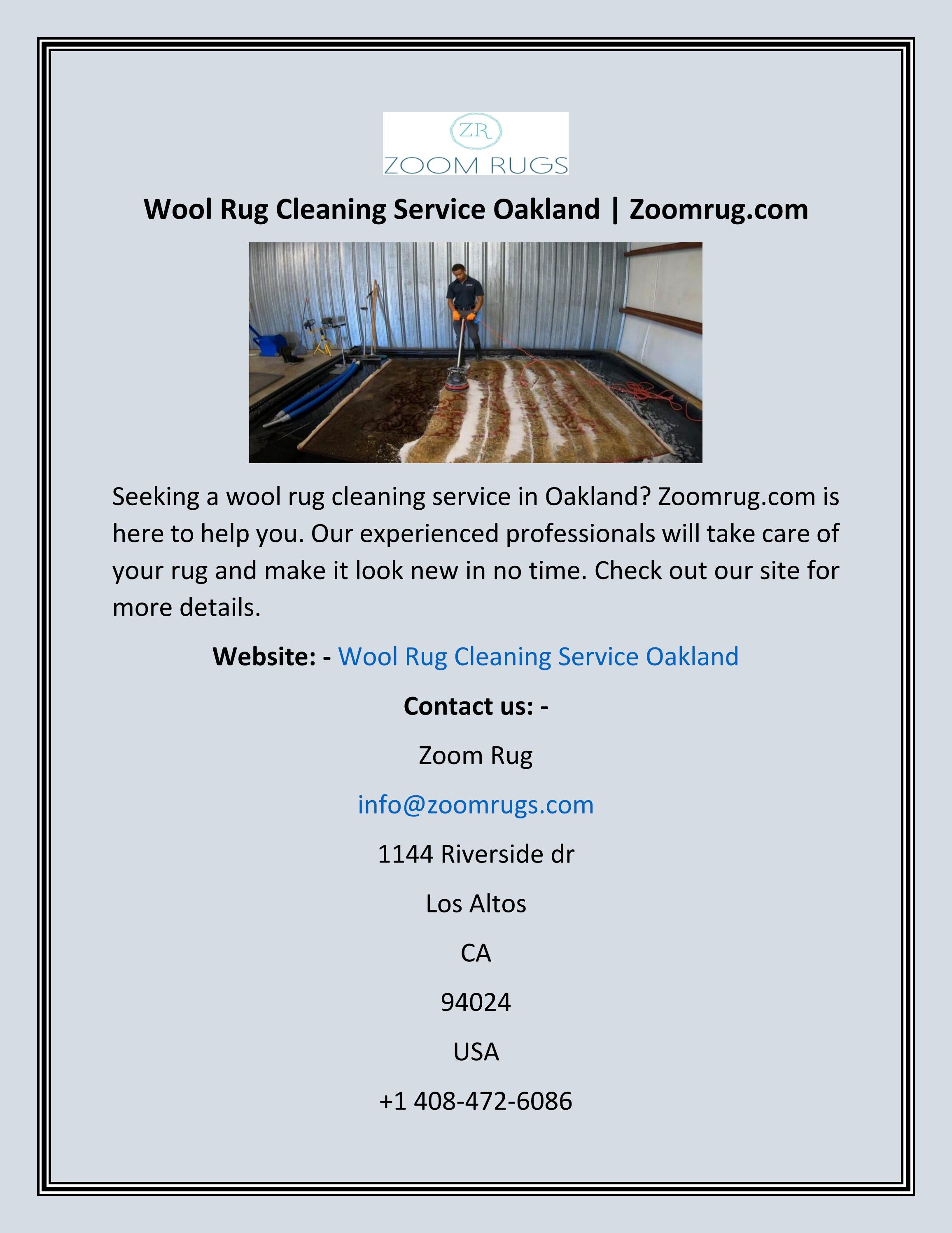 Wool Rug Cleaning Service Oakland by Zoom Rug Issuu