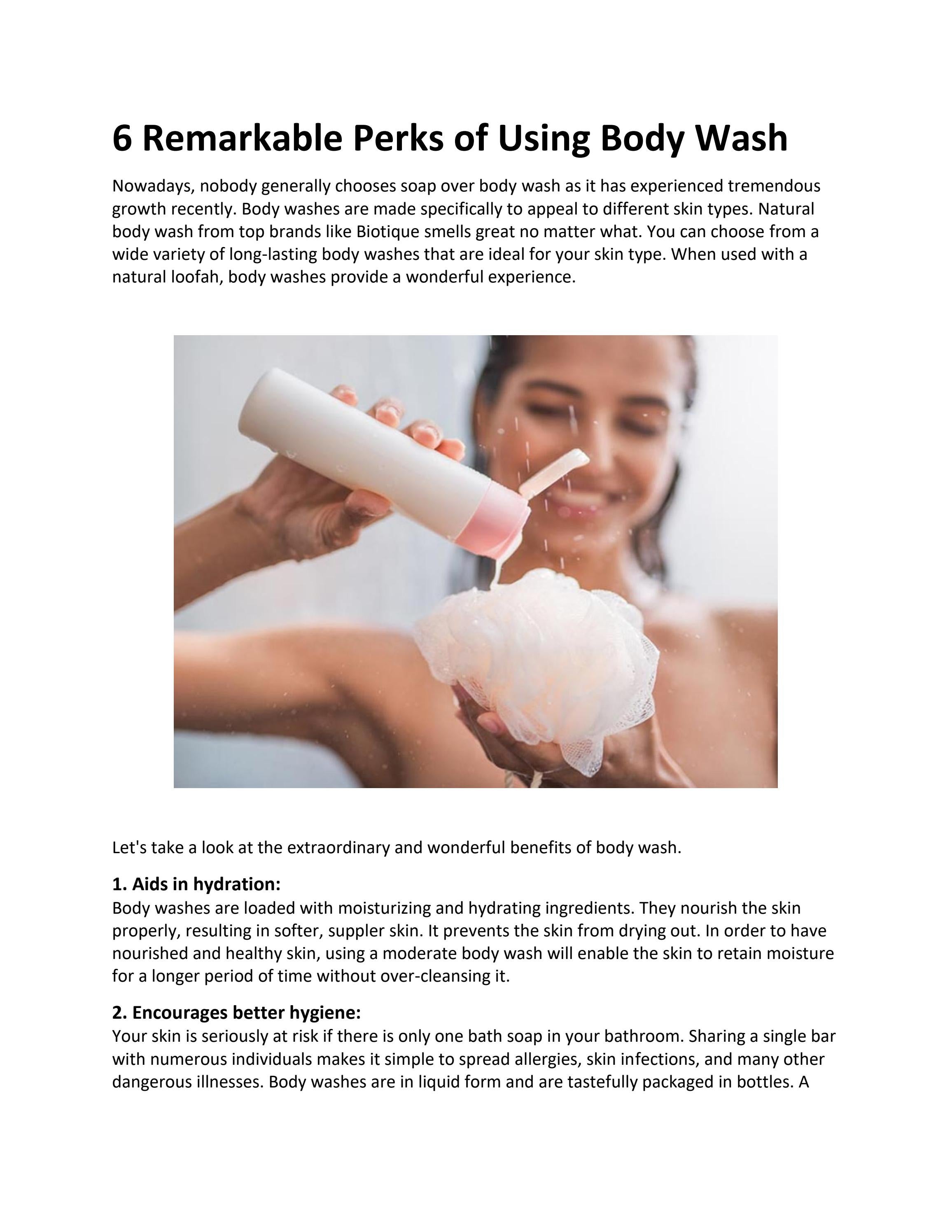 6 Remarkable Perks of Using Body Wash by Neha Sharma Issuu