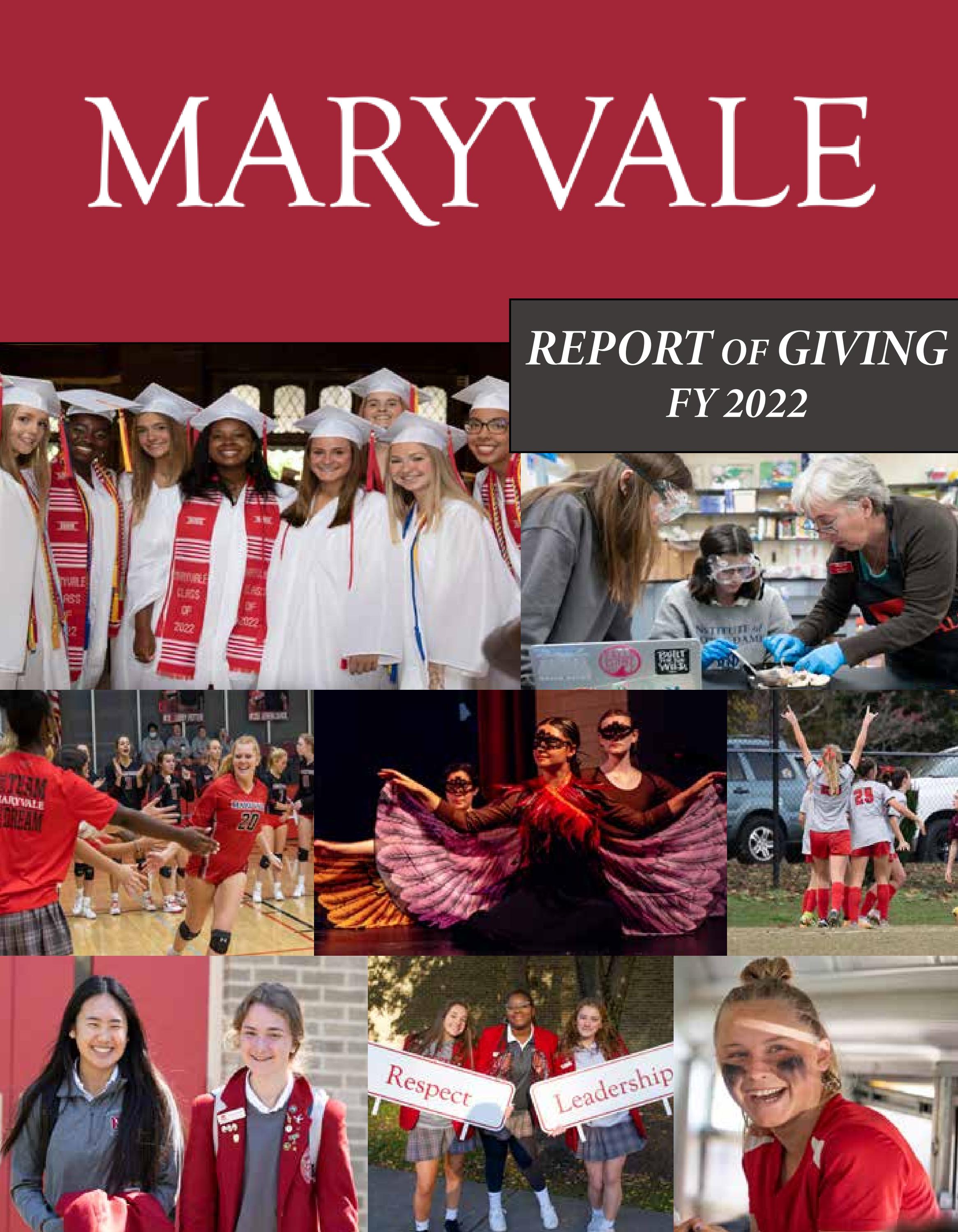 FY 2022 Report of Giving by Maryvale Preparatory School Issuu