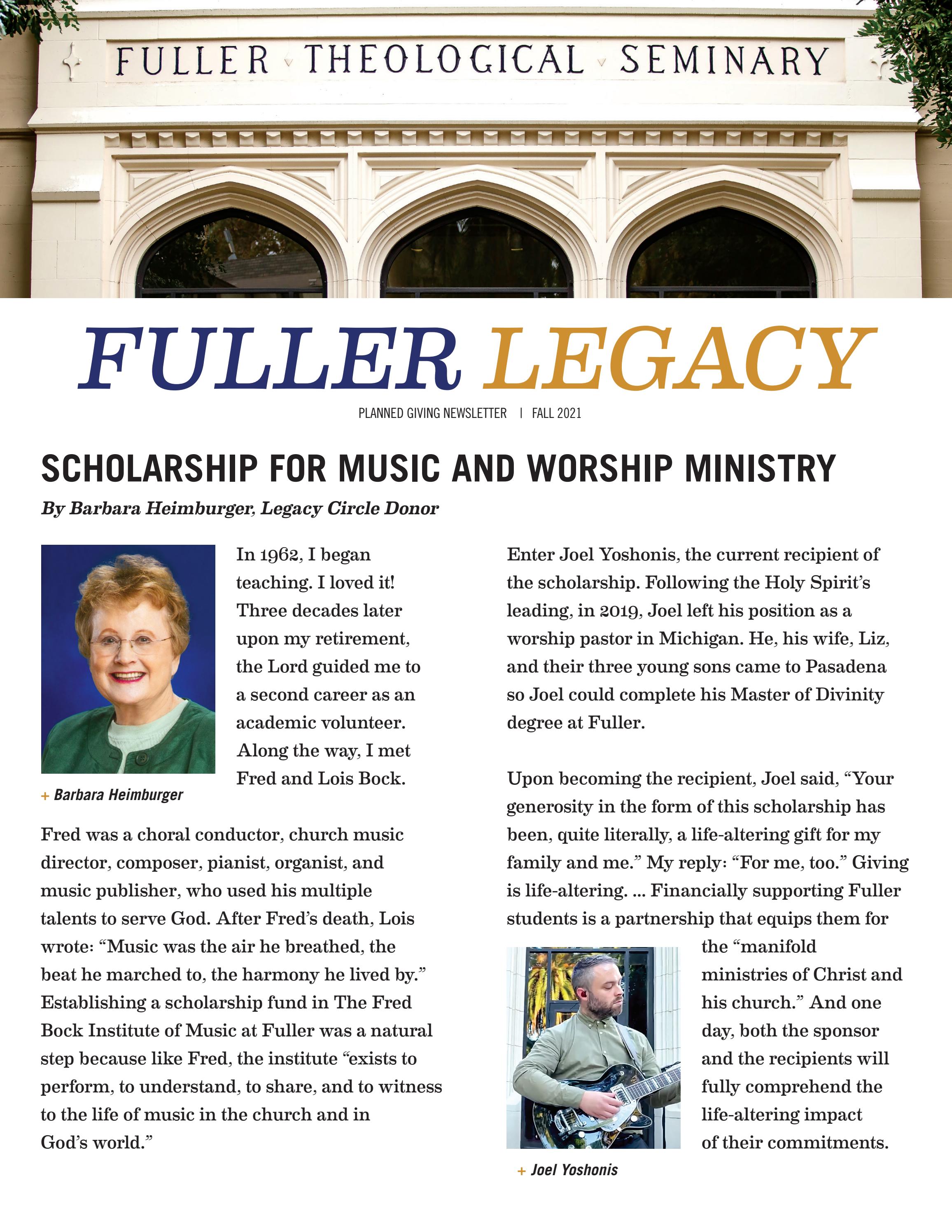 Fuller Legacy | Fall 2021 by The Fuller Foundation - Issuu
