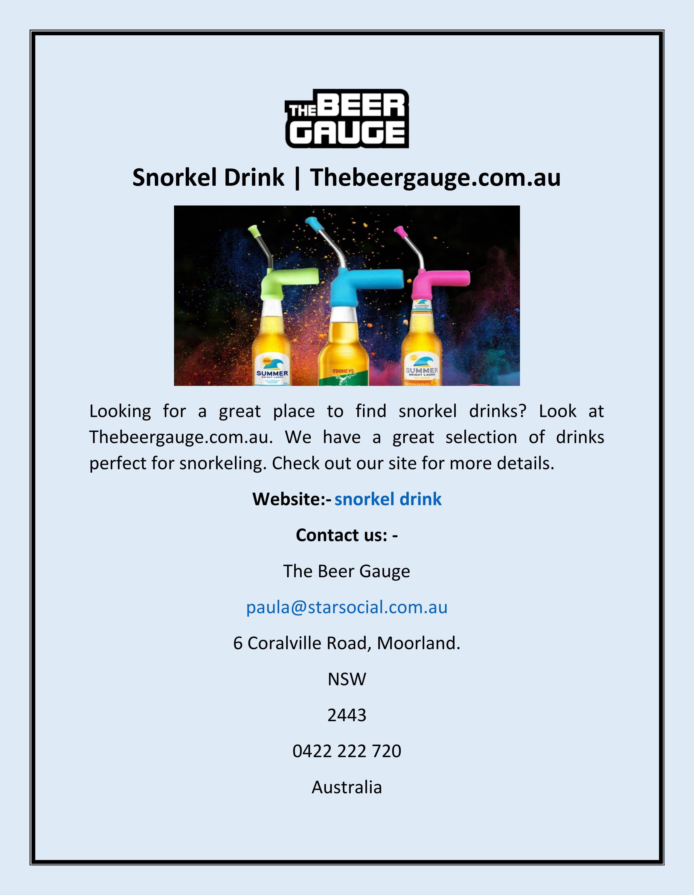 Snorkel Drink by The Beer Gauge Issuu