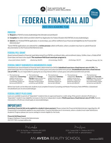 Federal Financial Aid by The Institute of Beauty and Wellness - Issuu