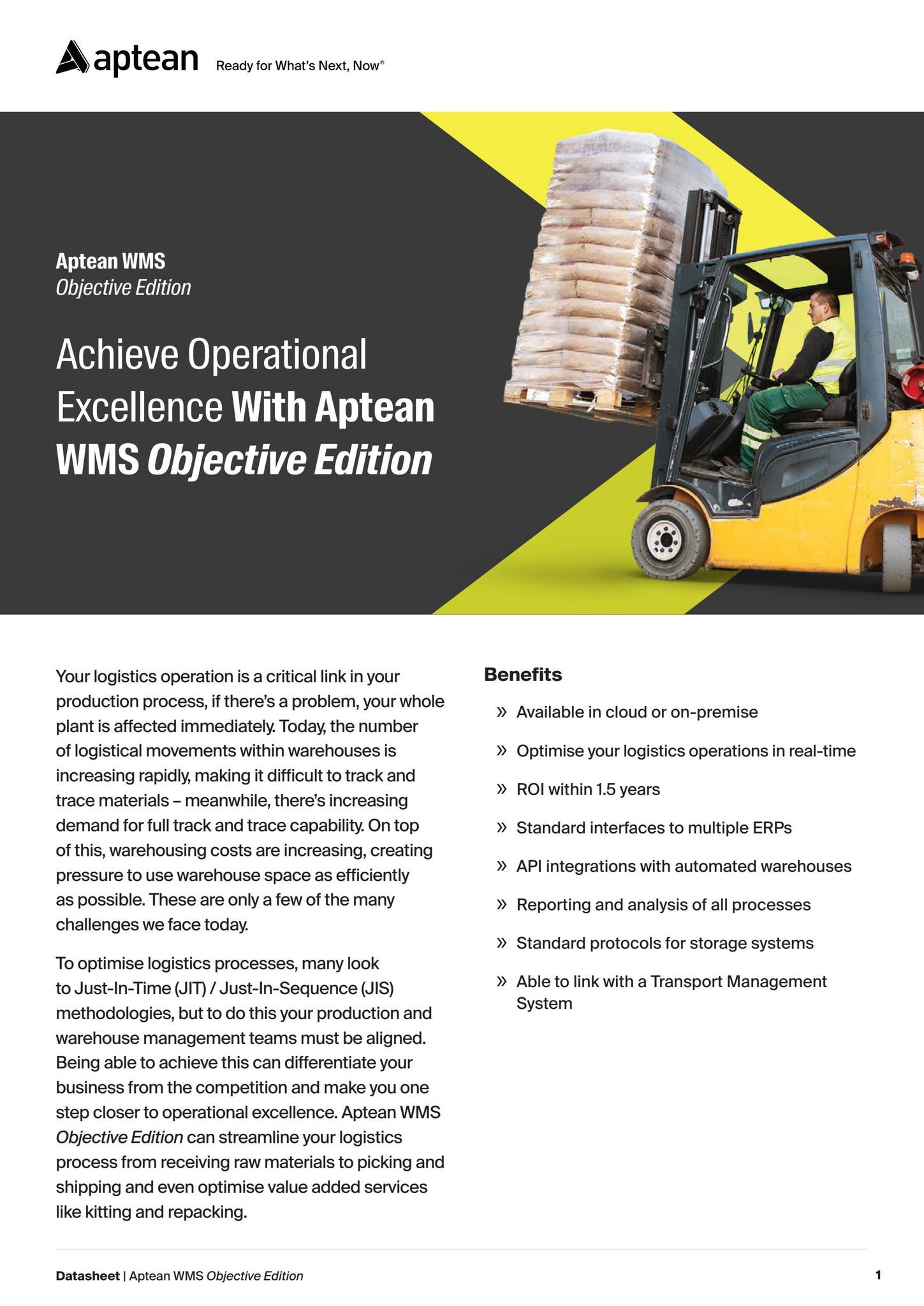 Aptean WMS, Objective Edition for Industrial Manufacturing by Aptean ...