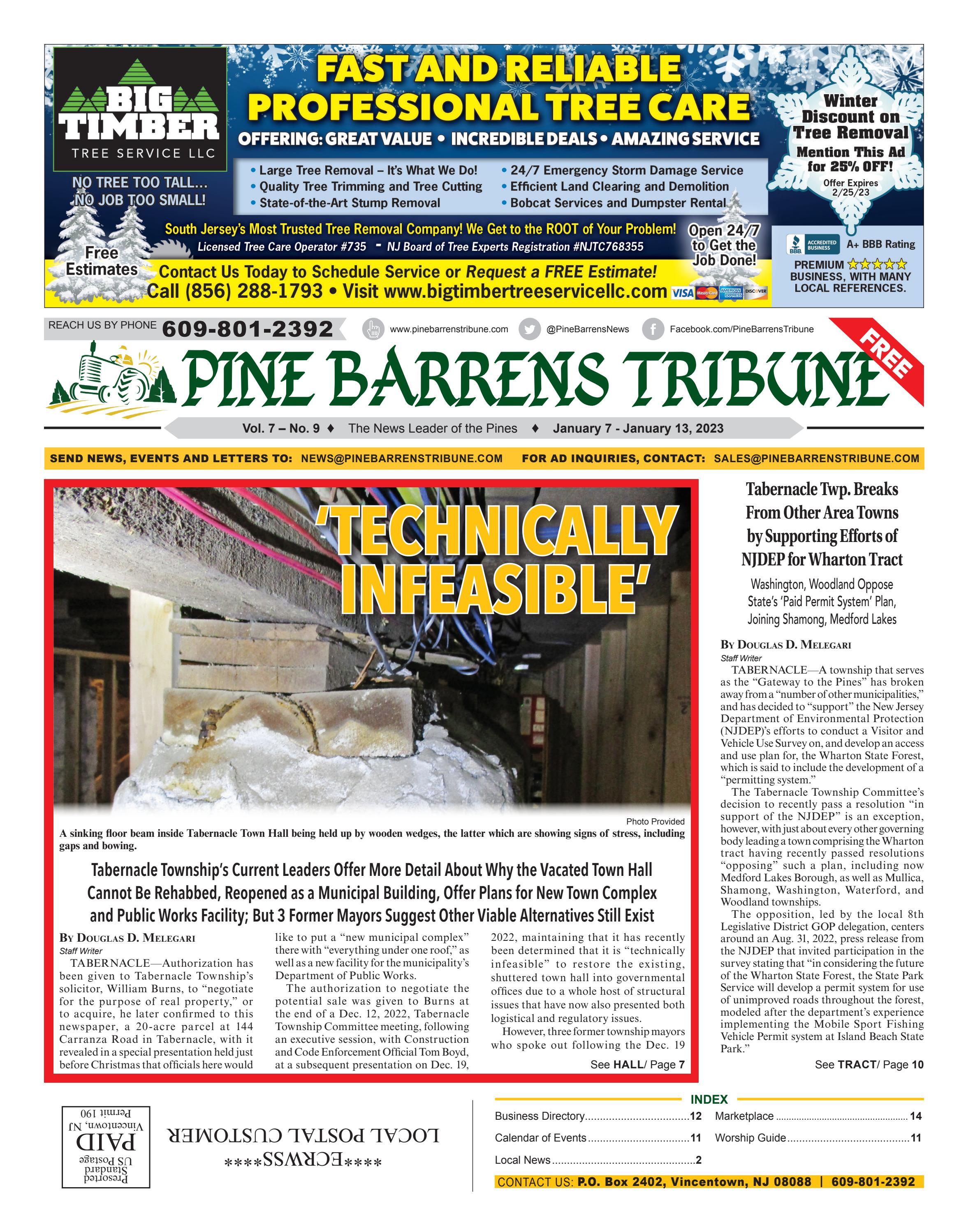 Pine Barrens Tribune Jan. 7, 2023 - January 13, 2023 by Pine Barrens  Tribune - Issuu