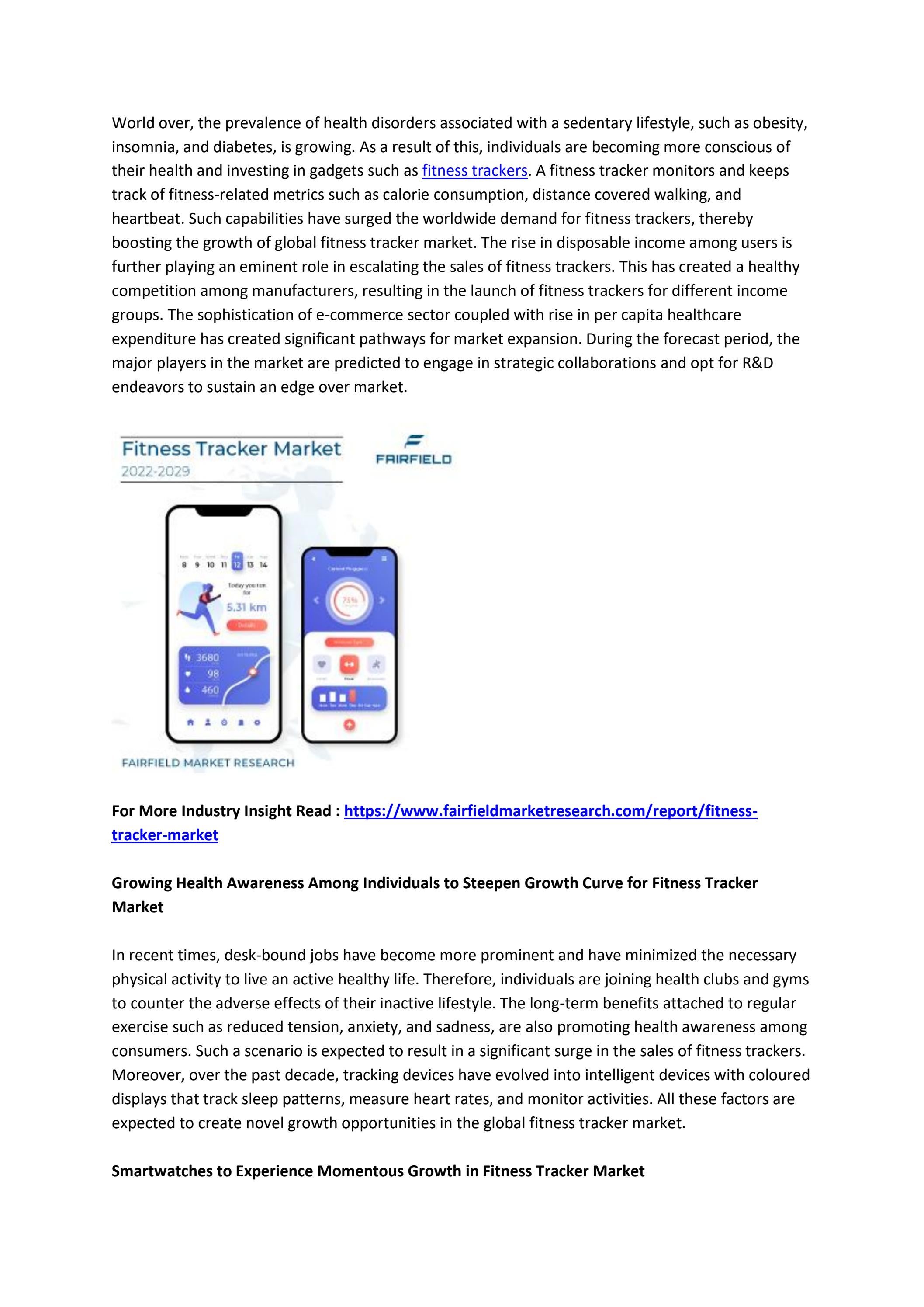Fitness Tracker Market Volume Forecast and Value Chain Analysis during