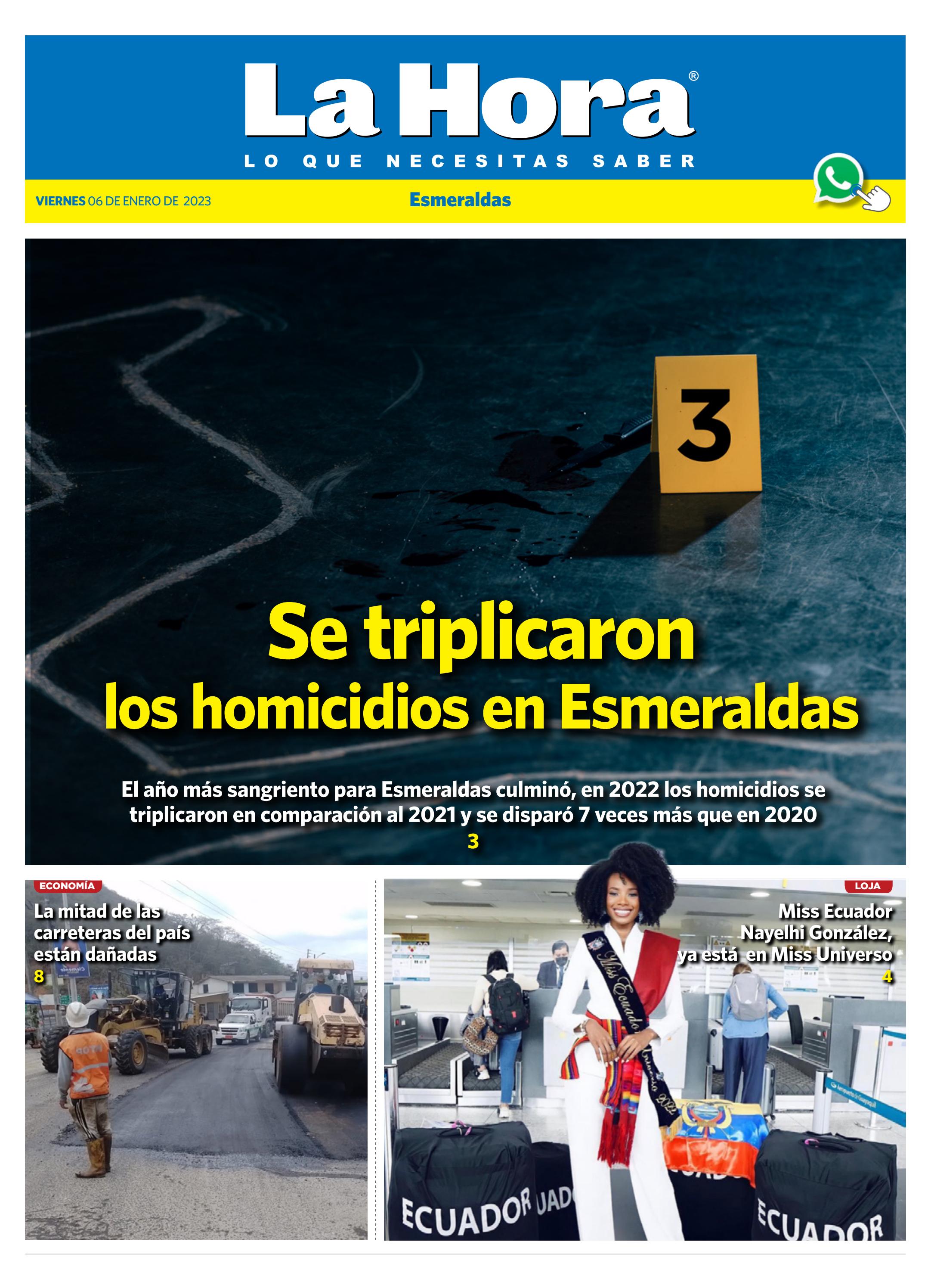 Esmeraldas, 06 enero 2023 by LA HORA Ecuador Issuu