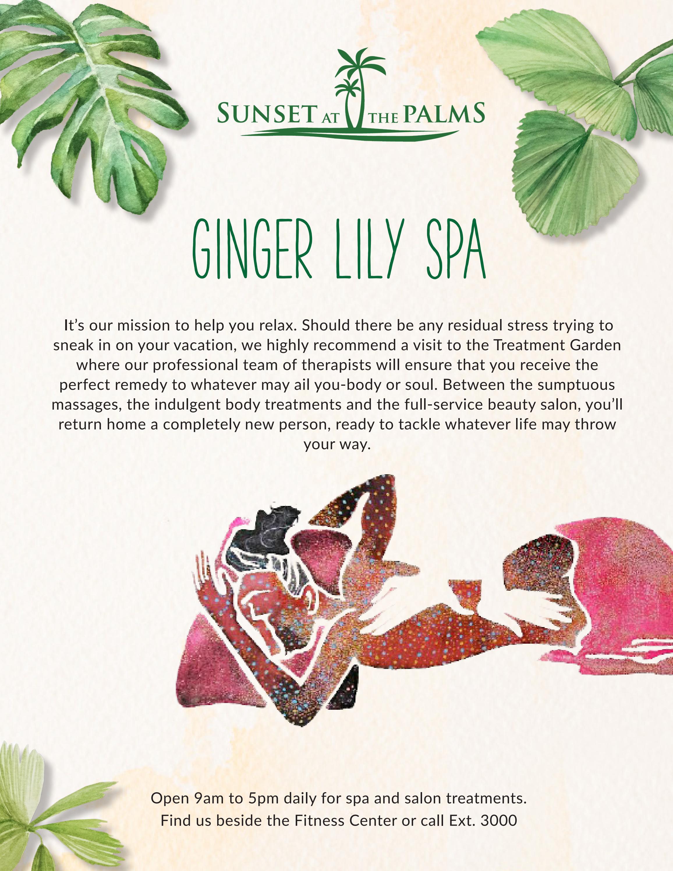 Sunset at the Palms Ginger Lily Spa 2023 by Social Caddie Issuu