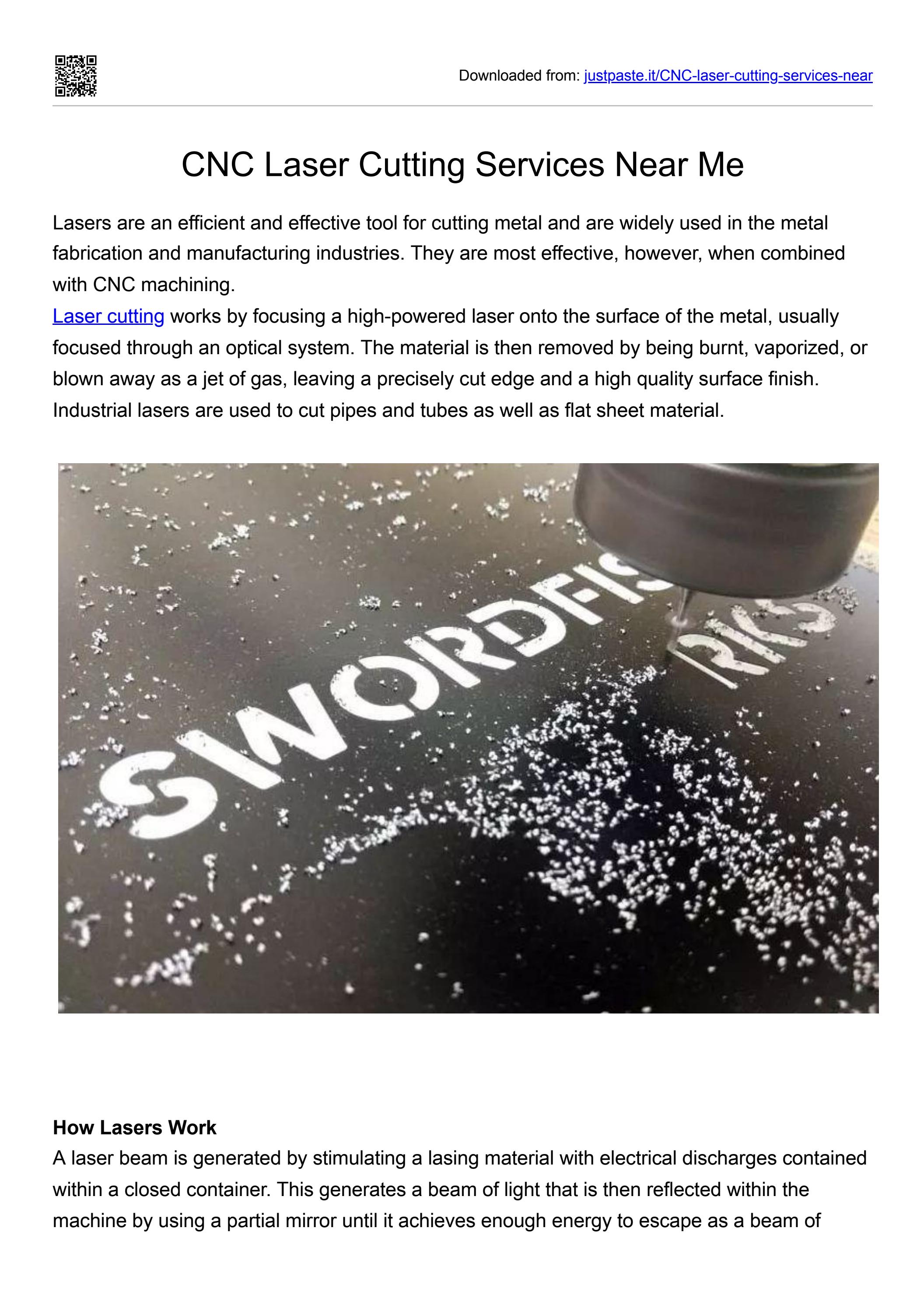 CNC Laser Cutting Services Near Me by swordfishworks Issuu