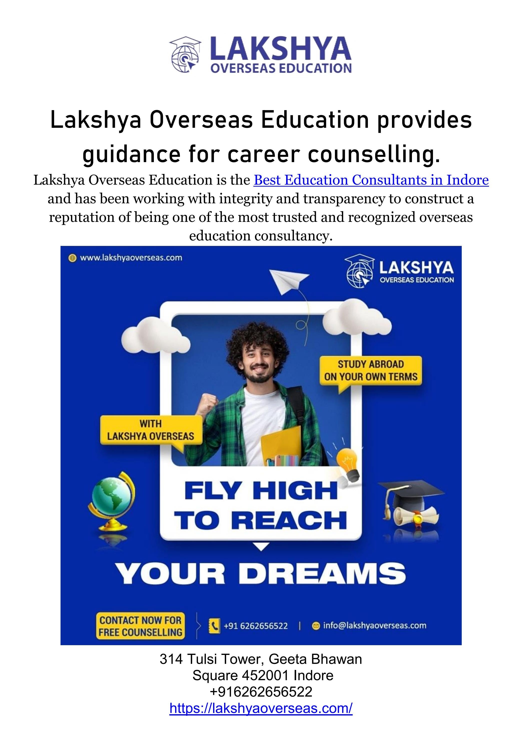 Study Abroad Education Consultants in Indore by lakshyaoverseas Issuu