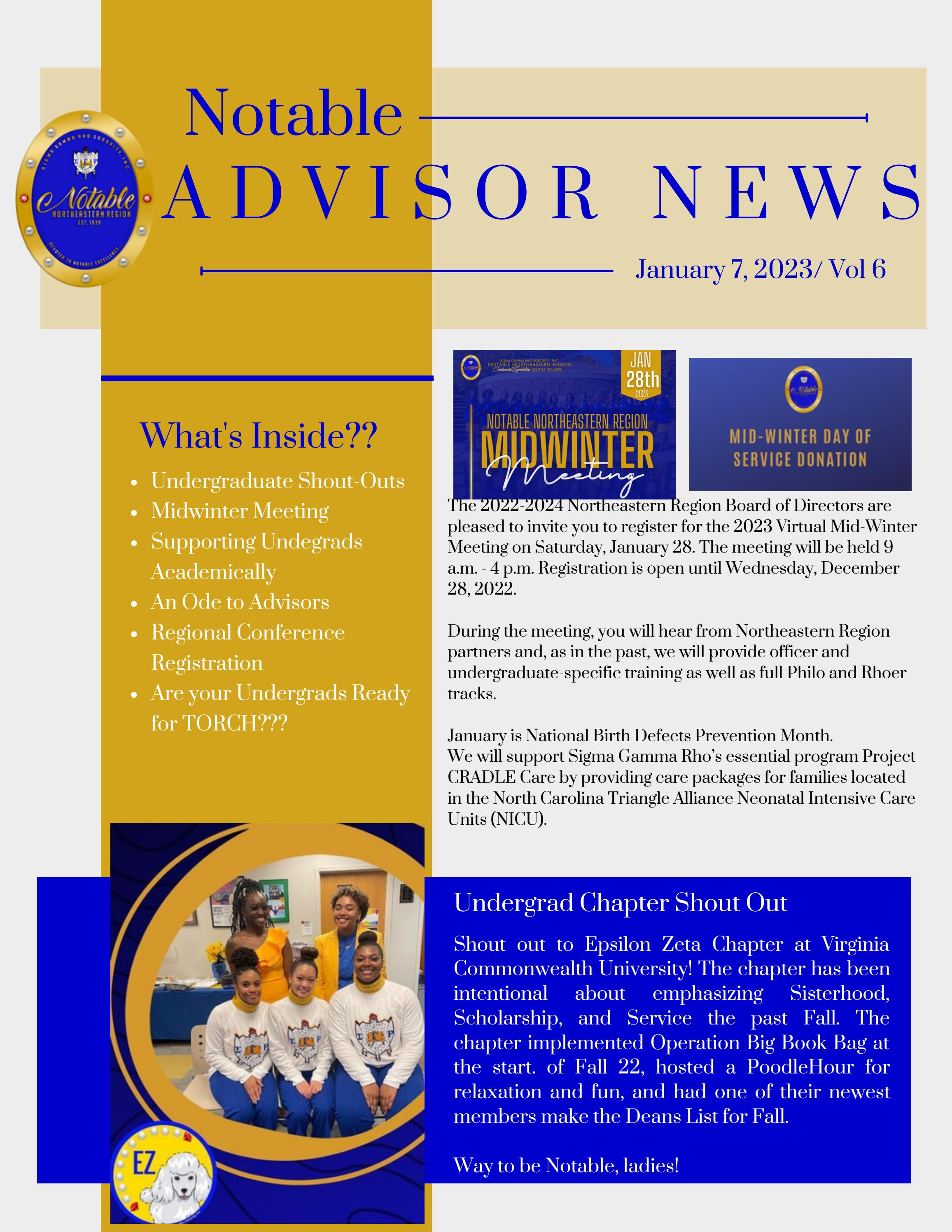 Notable Advisor News vol. 6 by NER UCC - Issuu