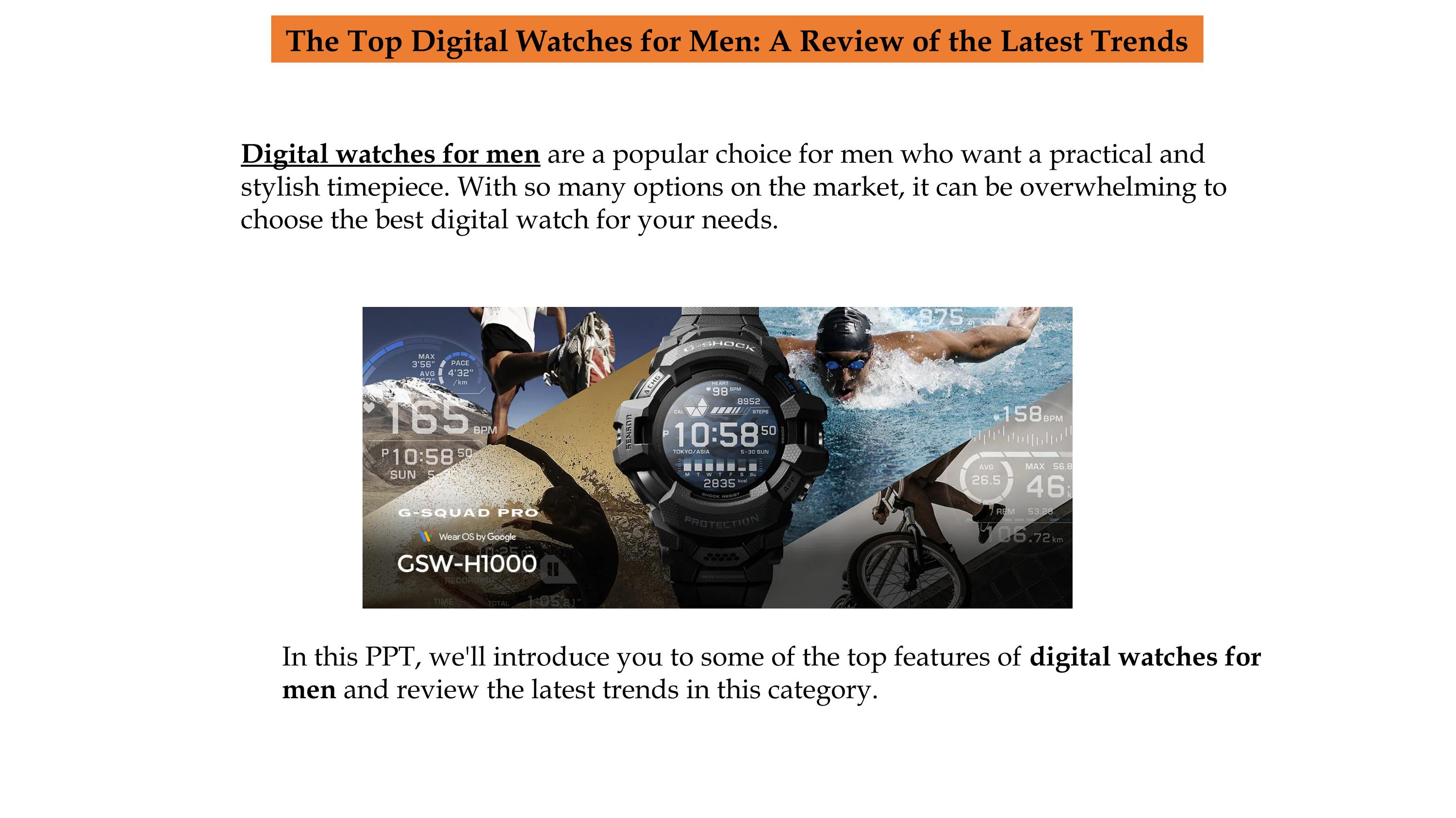 The Top Digital Watches For Men A Review Of The Latest Trends By Casio The top digital watches for men a review of the latest trends by casio