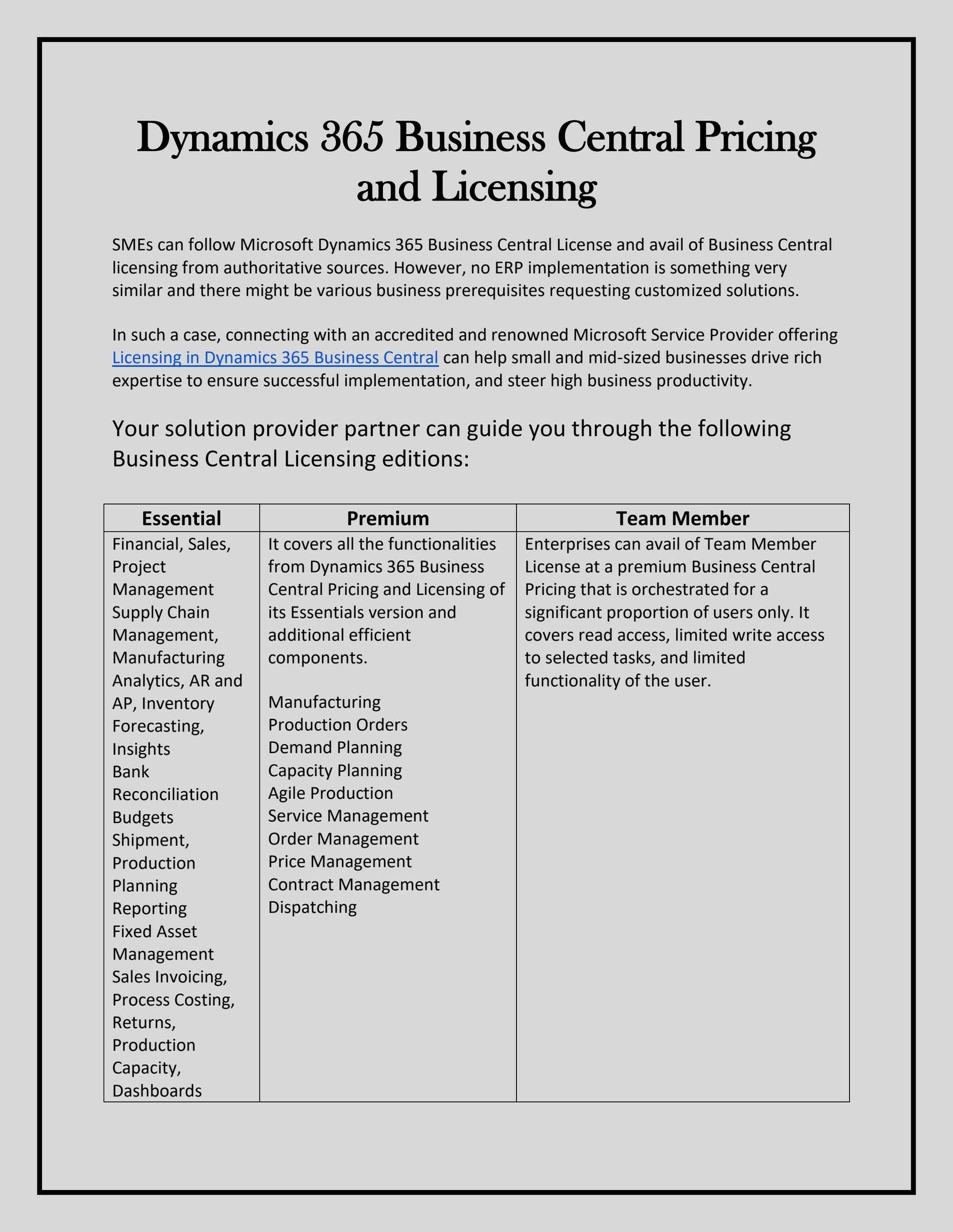 Dynamics 365 Business Central Pricing and Licensing by Riya Singh - Issuu