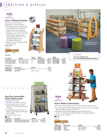 Demco, Inc. EA 教育 Library Essentials 家具目录 第 22 页