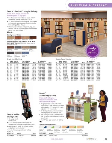 Demco, Inc. EA 教育 Library Essentials 家具目录 第 23 页