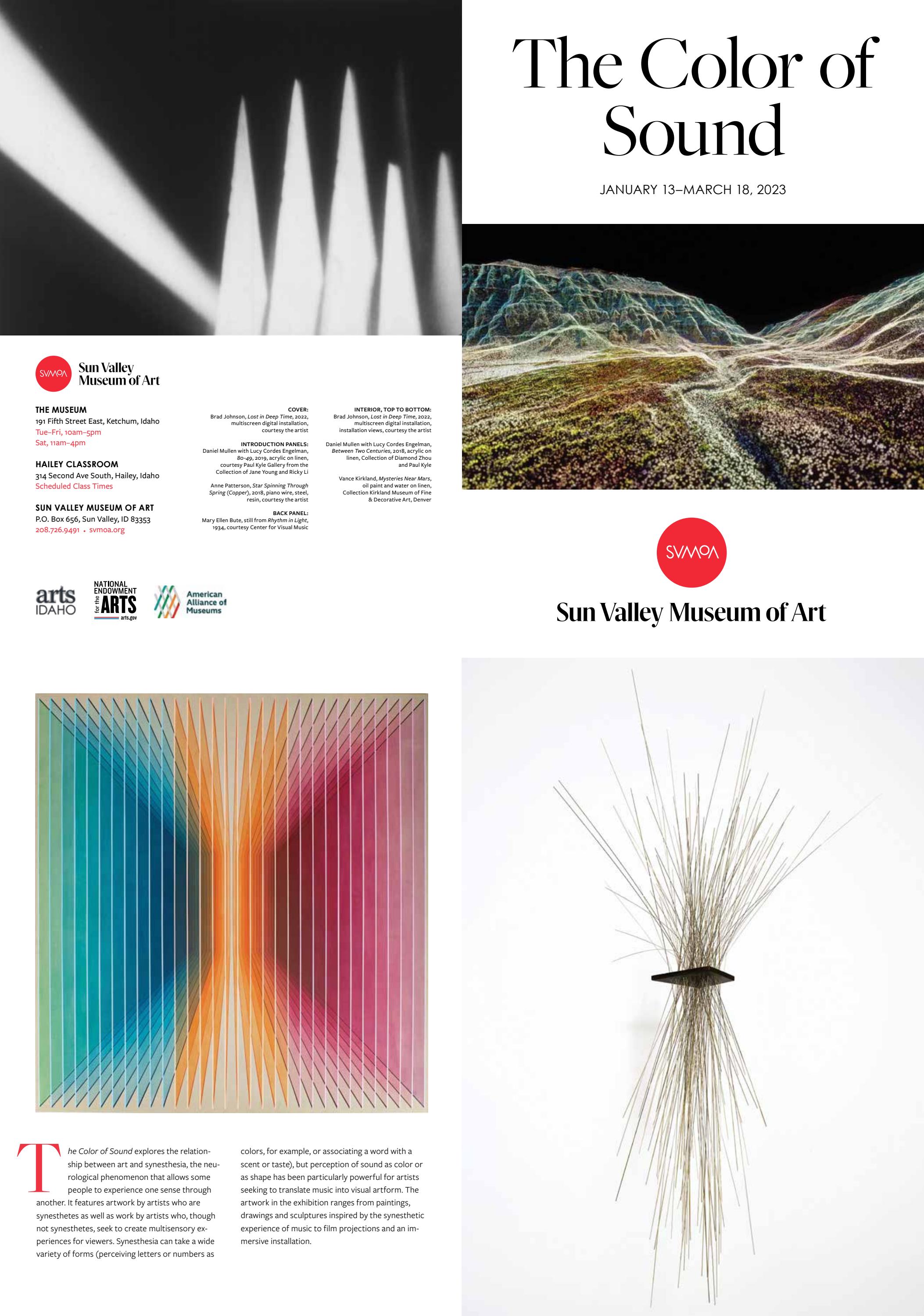 The Color of Sound Exhibition Brochure by Sun Valley Museum of Art - Issuu