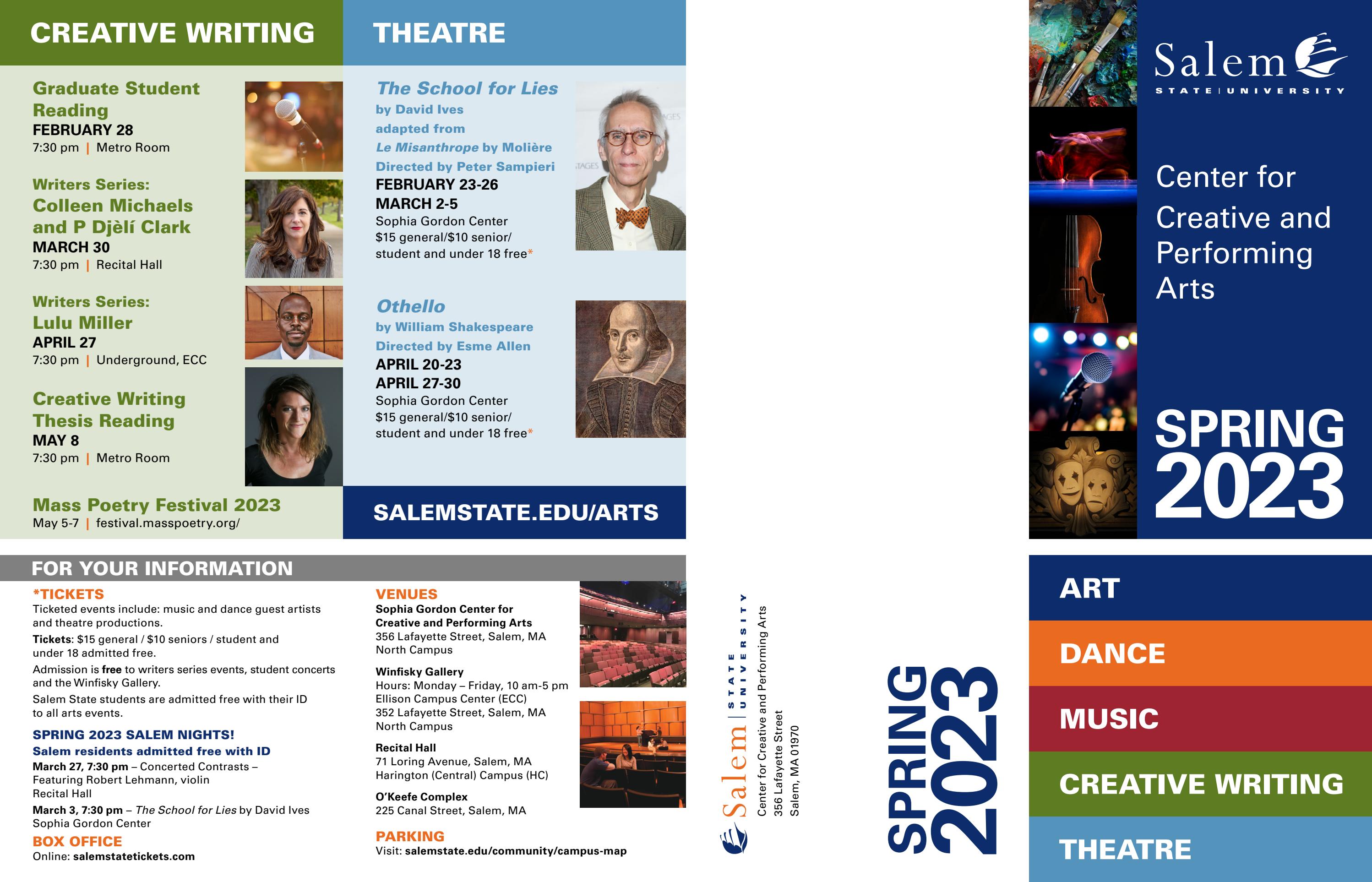 SSU Center for Creative and Performing Arts Spring 2023 by Salem State