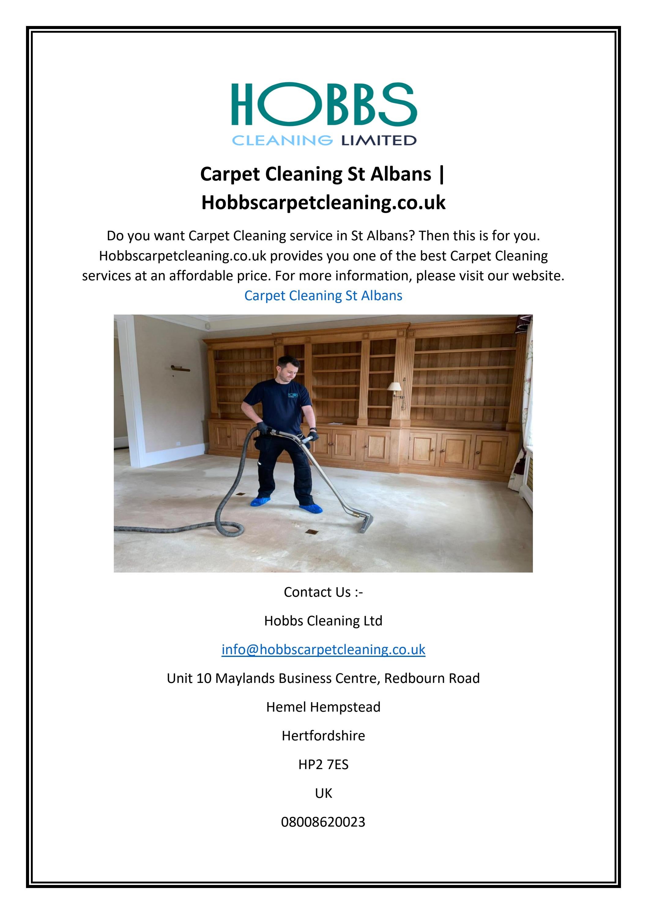 Carpet Cleaning St Albans Hobbscarpetcleaning.co.uk by Hobbs Cleaning