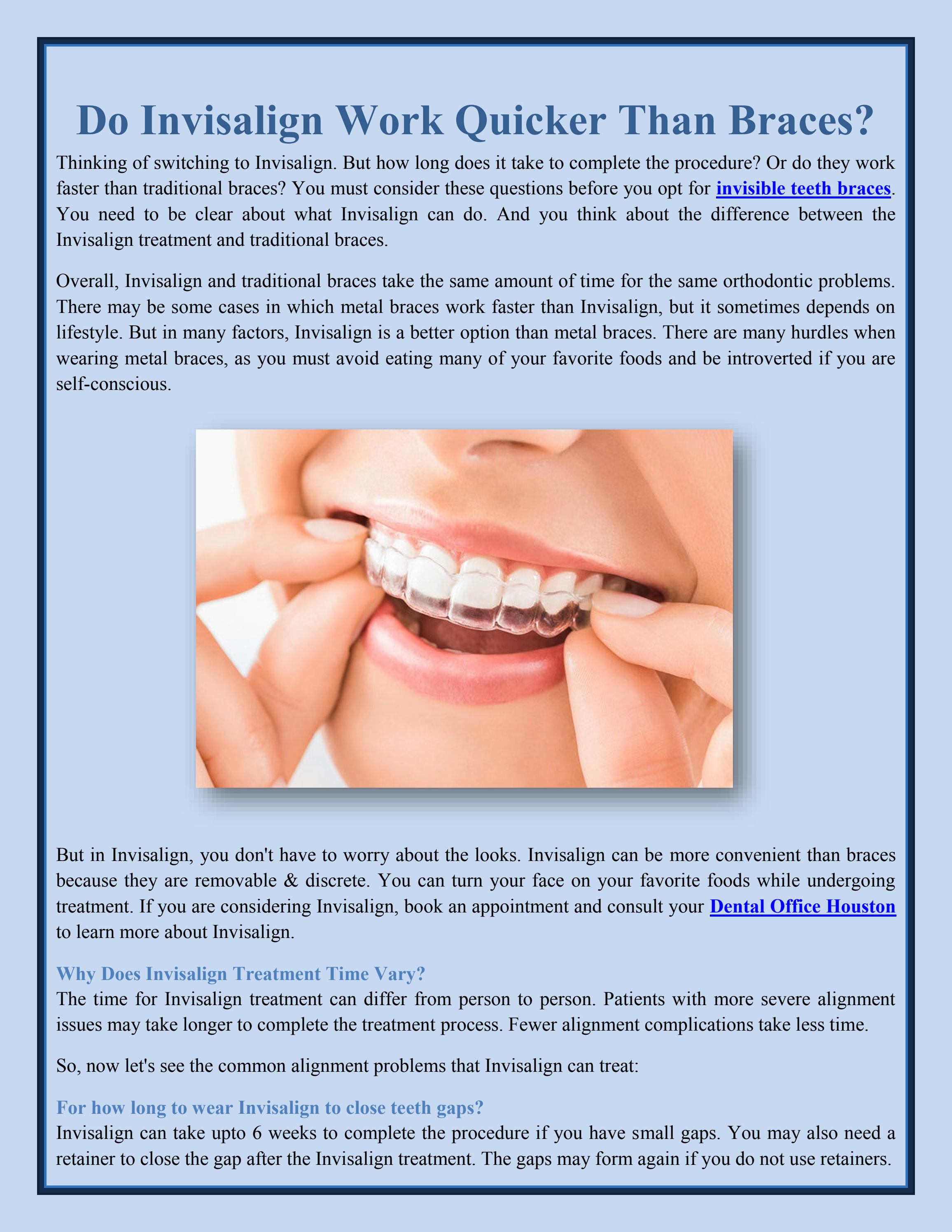 Do Invisalign Work Quicker Than Braces? by Edge Dental Issuu