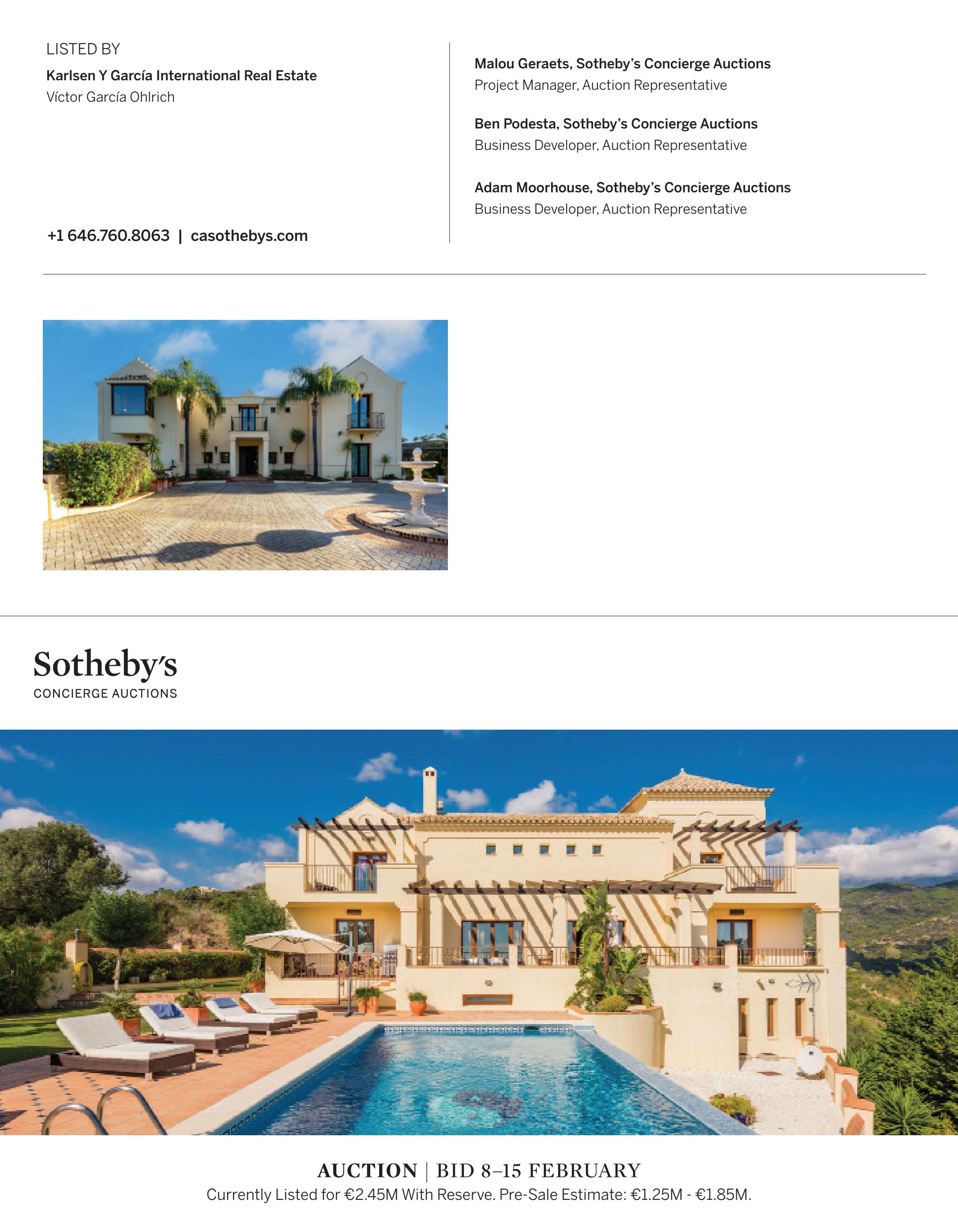 Villa Shamal Marbella, Malaga, Spain by Sotheby's Concierge Auctions