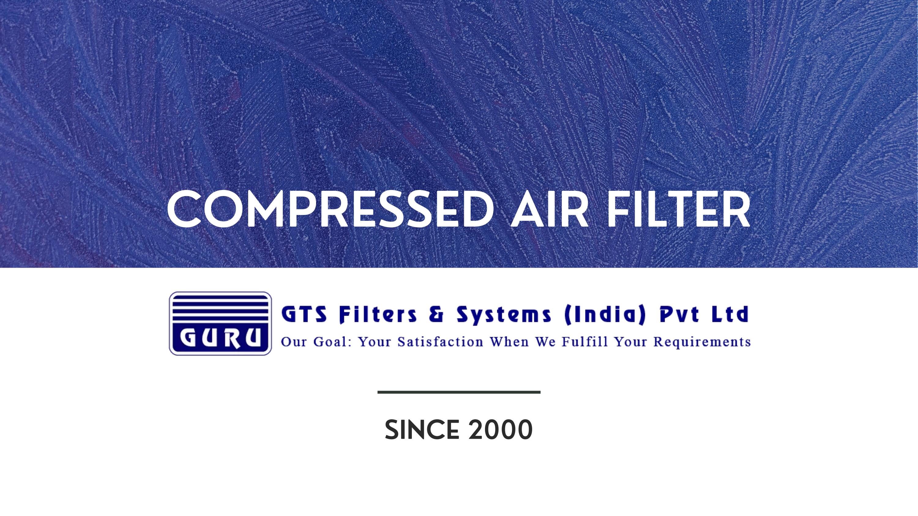 Reliable Compressed Air Filter Manufacturers in India by Guru