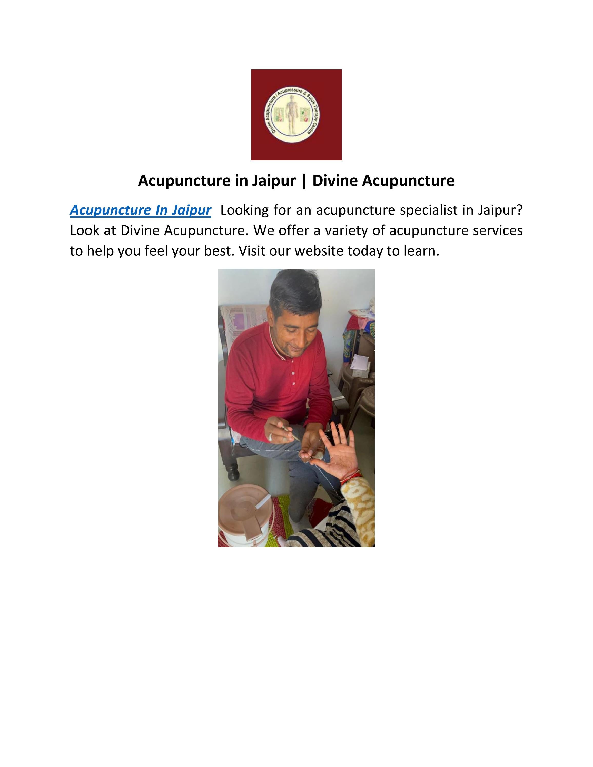 Acupuncture in Jaipur Divine Acupuncture by Divine Acupuncture Issuu
