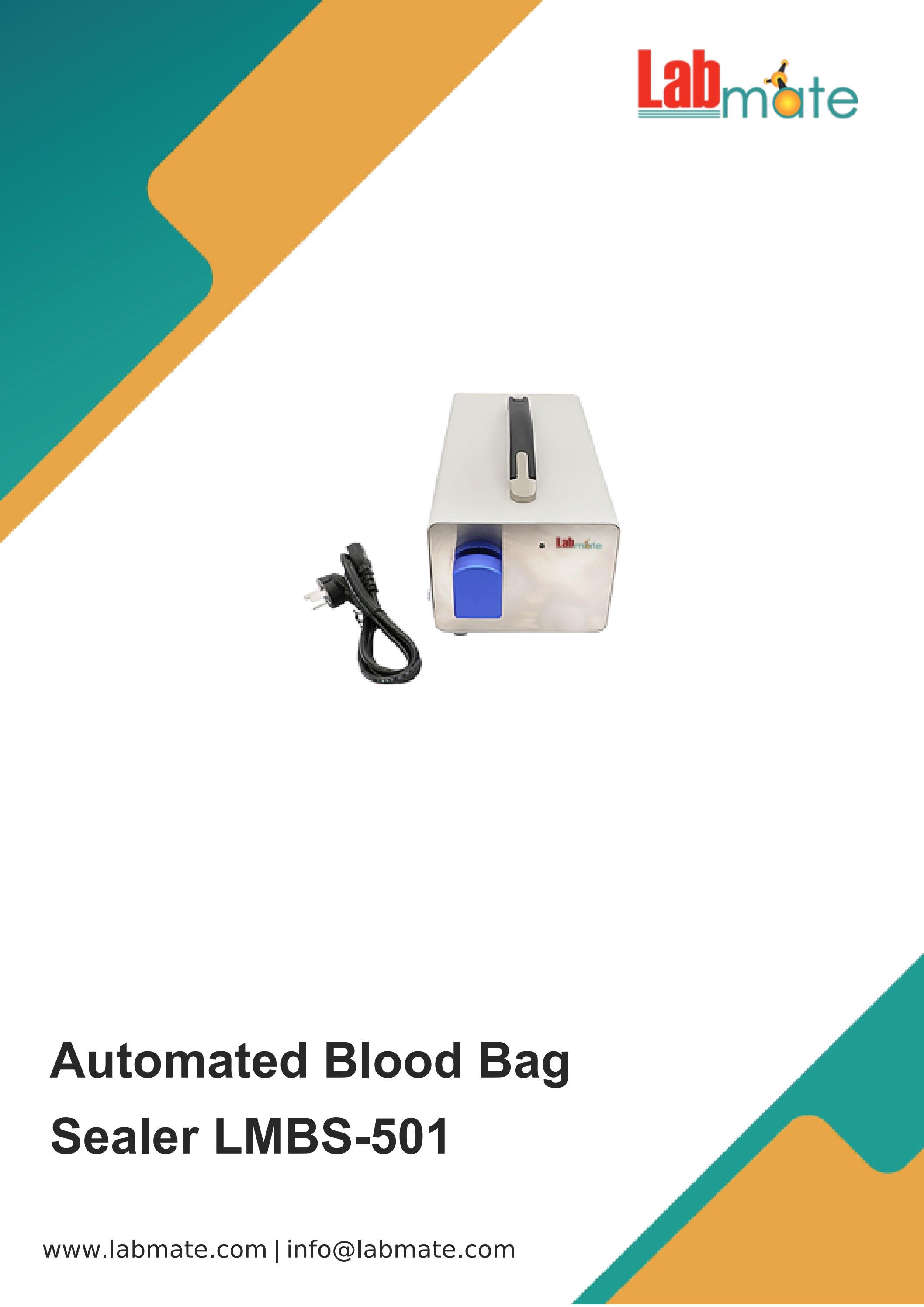 Automated Blood Bag Sealer by Labmate Scientific Inc Issuu