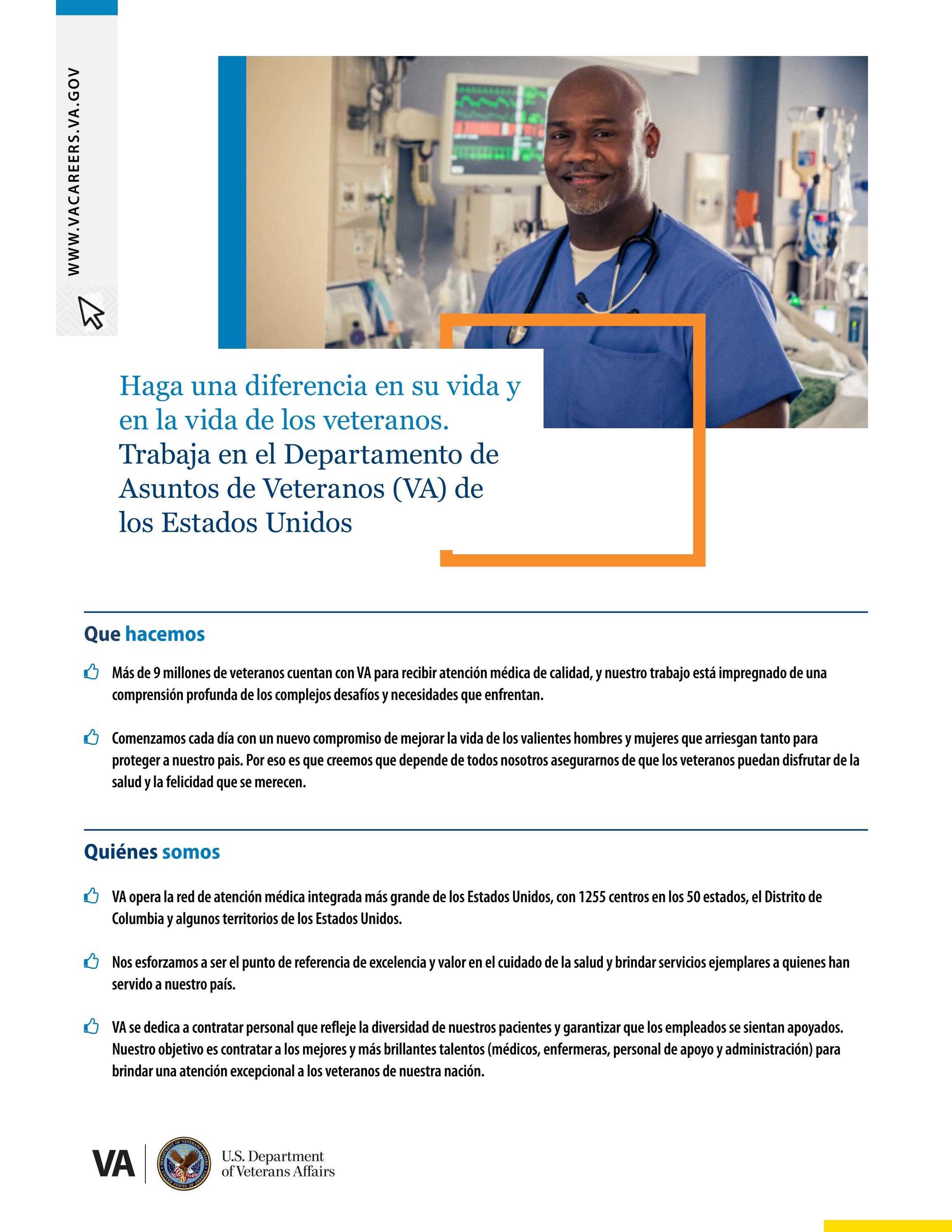 VHA_Recruitment_Flyer_Spanish by vacareers Issuu