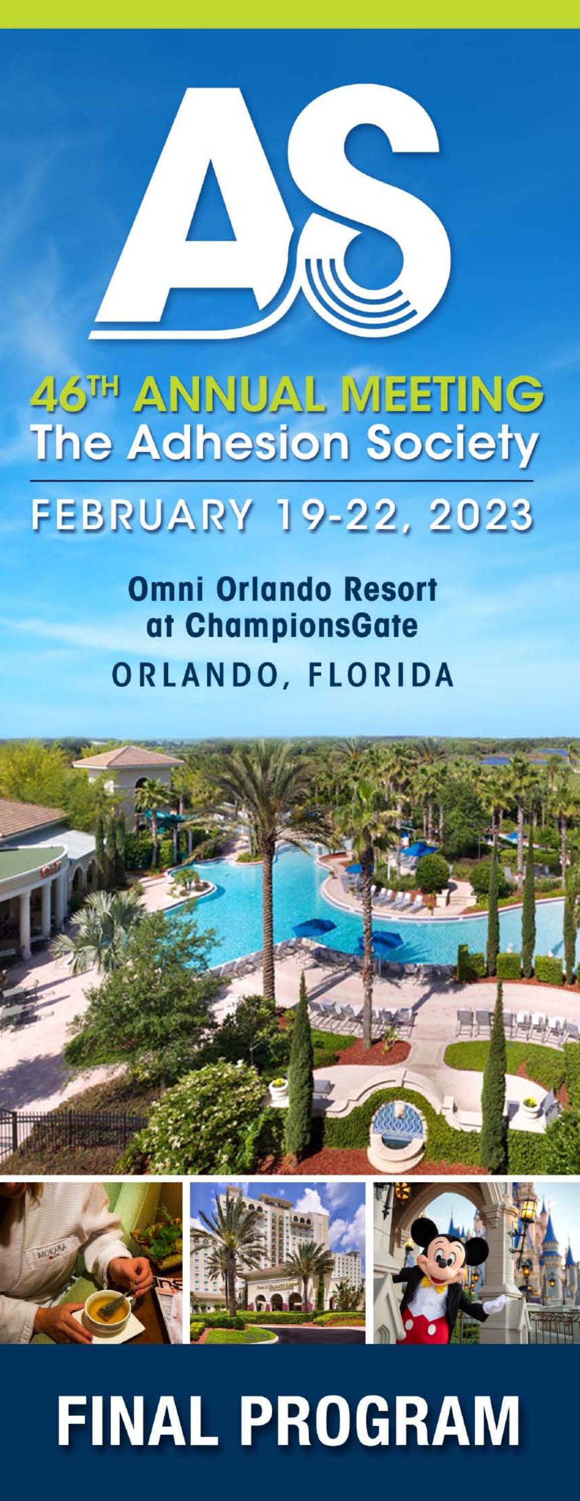 2023 Adhesion Society Meeting Program by The Adhesive & Sealant Council