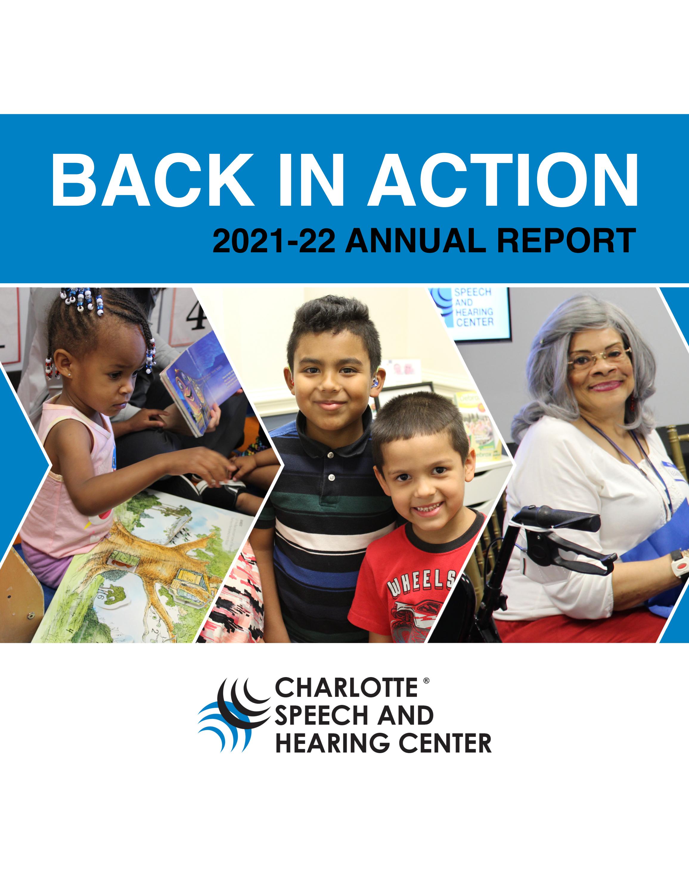 CSHC 2021-2022 Annual Report by Charlotte Speech and Hearing Center - Issuu