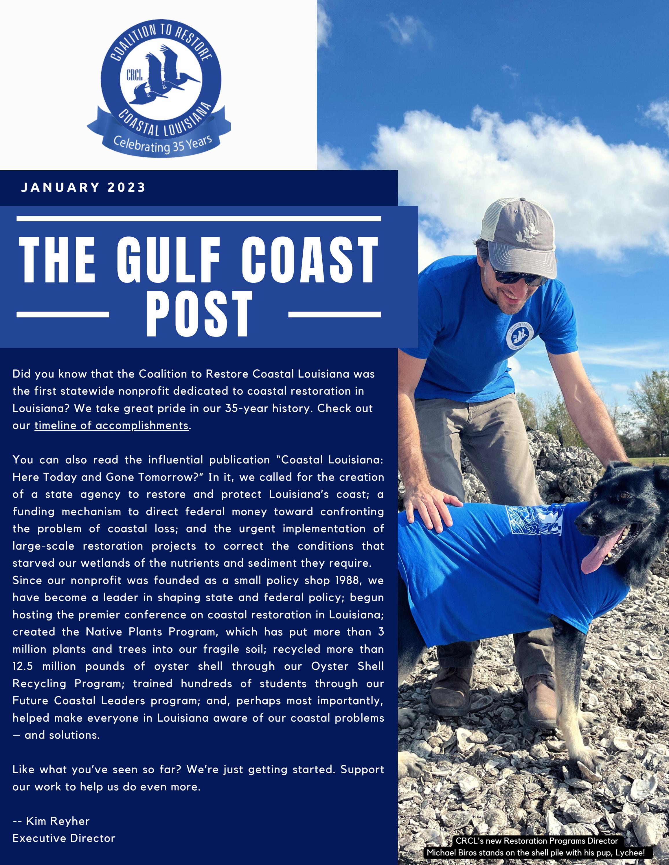 Gulf Coast Post January 2023 by Coalition to Restore Coastal Louisiana