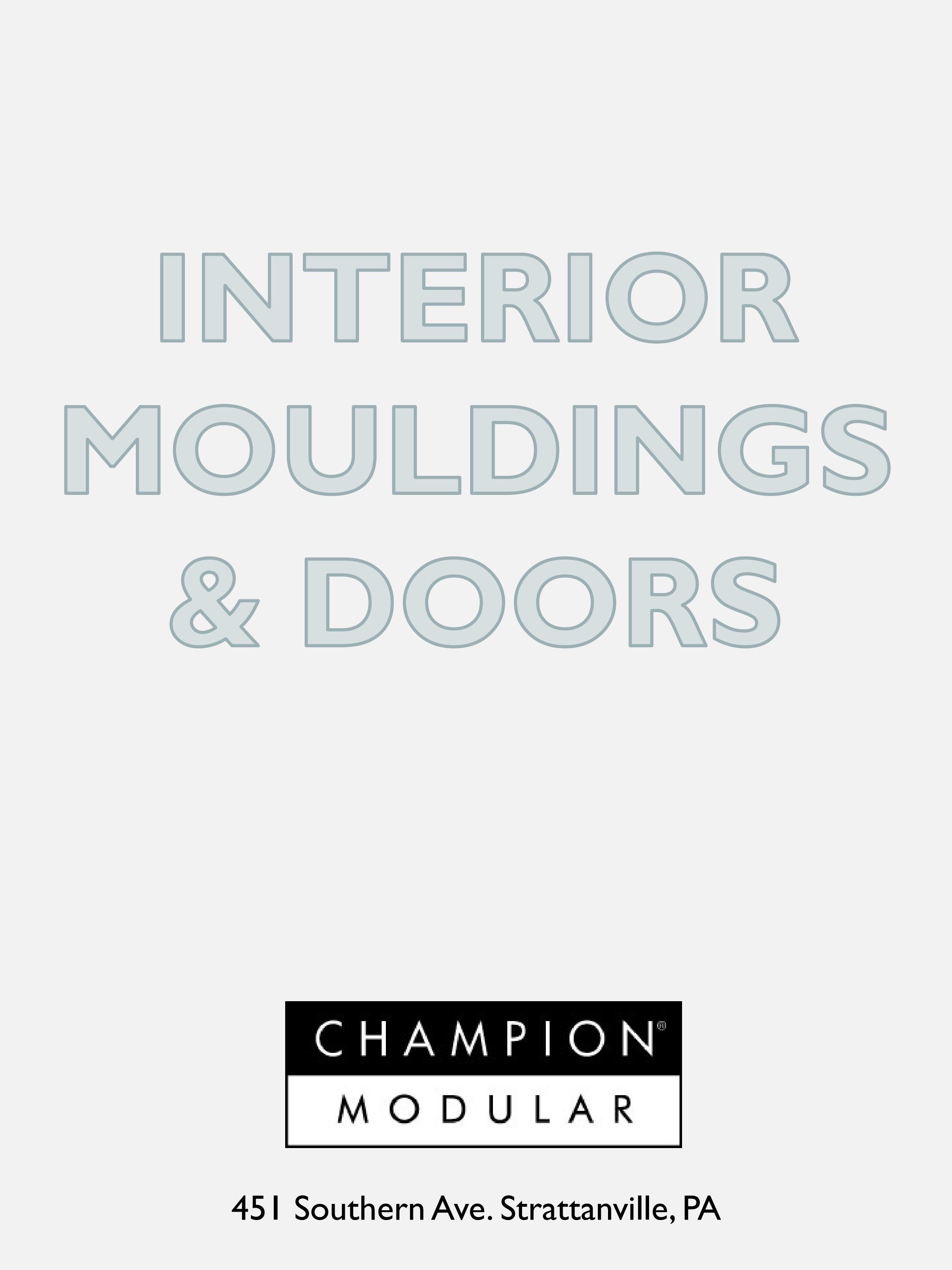 Strattanville Product Guide Interior Mouldings & Doors by