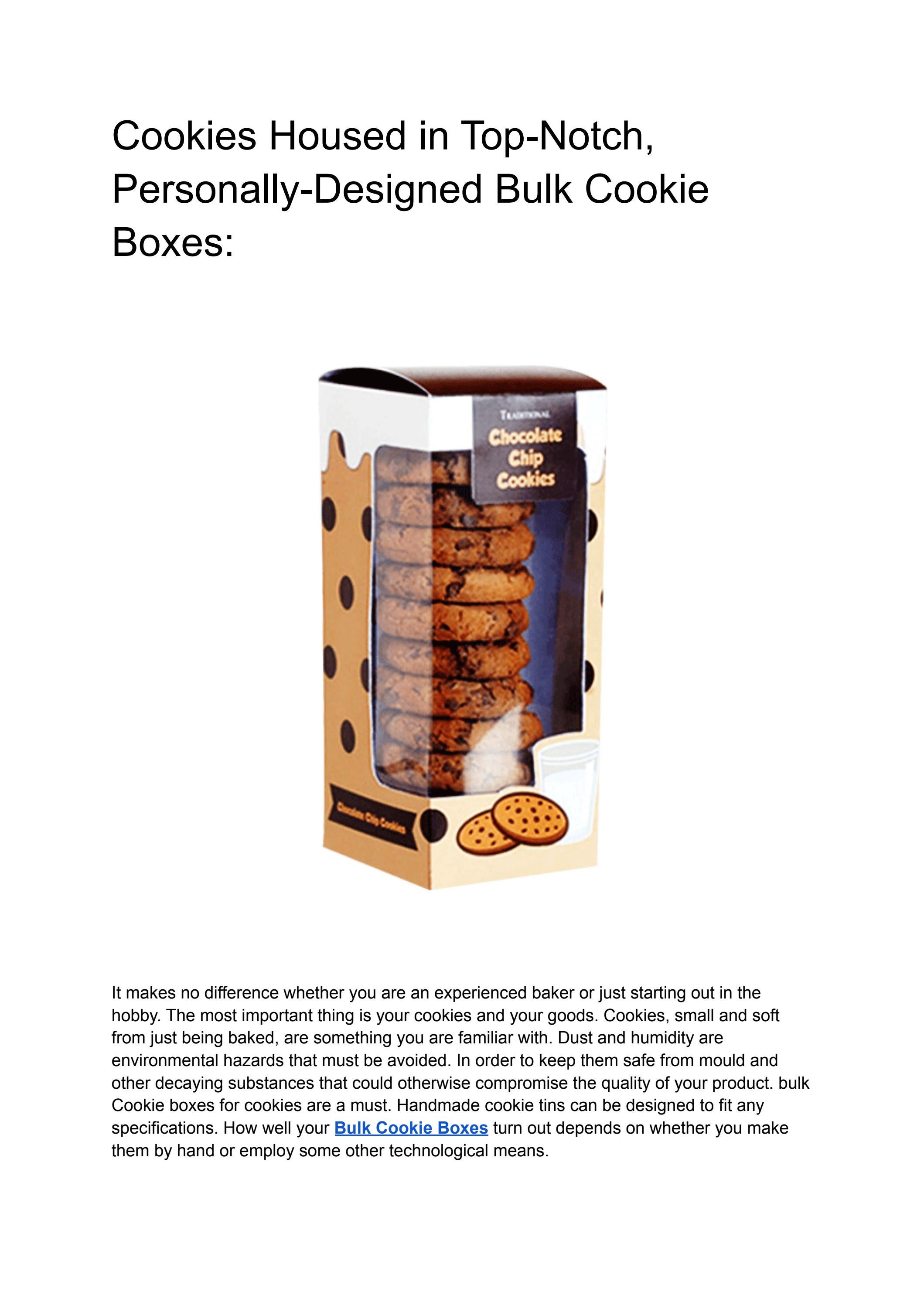 Cookies Housed in TopNotch, PersonallyDesigned Bulk Cookie Boxes_ by