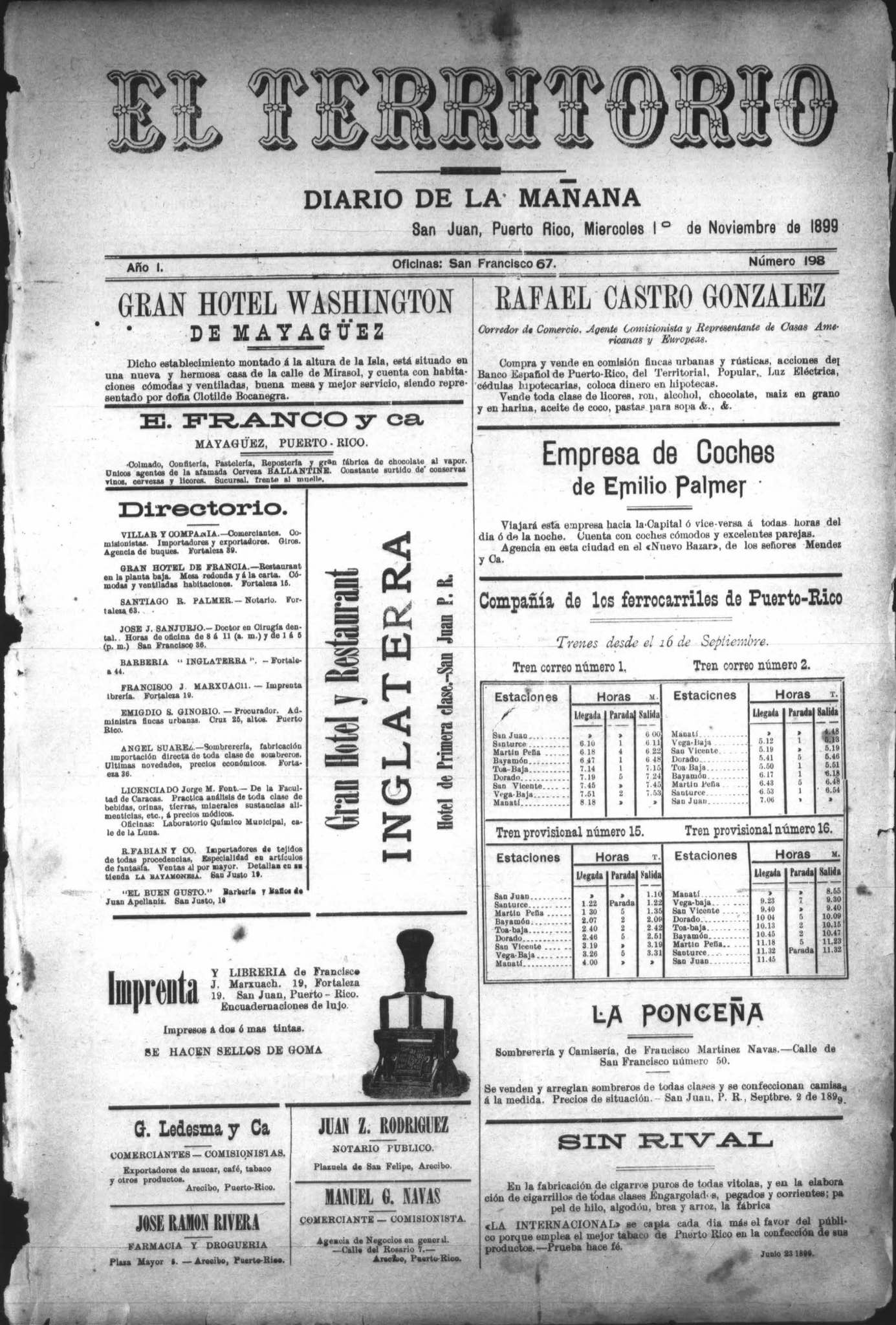 El Territorio (nov. 1899) by La Colección Puertorriqueña - Issuu