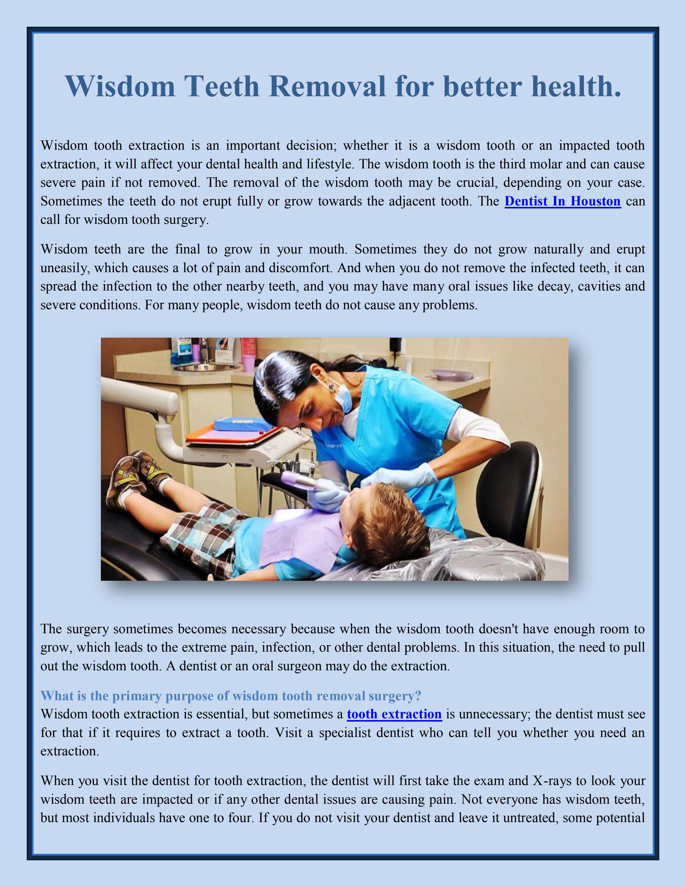 Wisdom Teeth Removal for better health. by Edge Dental Issuu