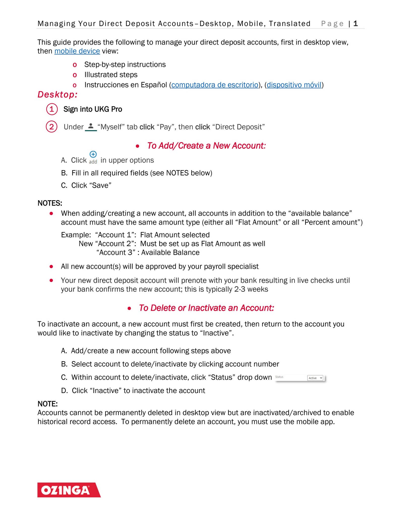 Managing Direct Deposit Accounts by ozinga_1928 - Issuu