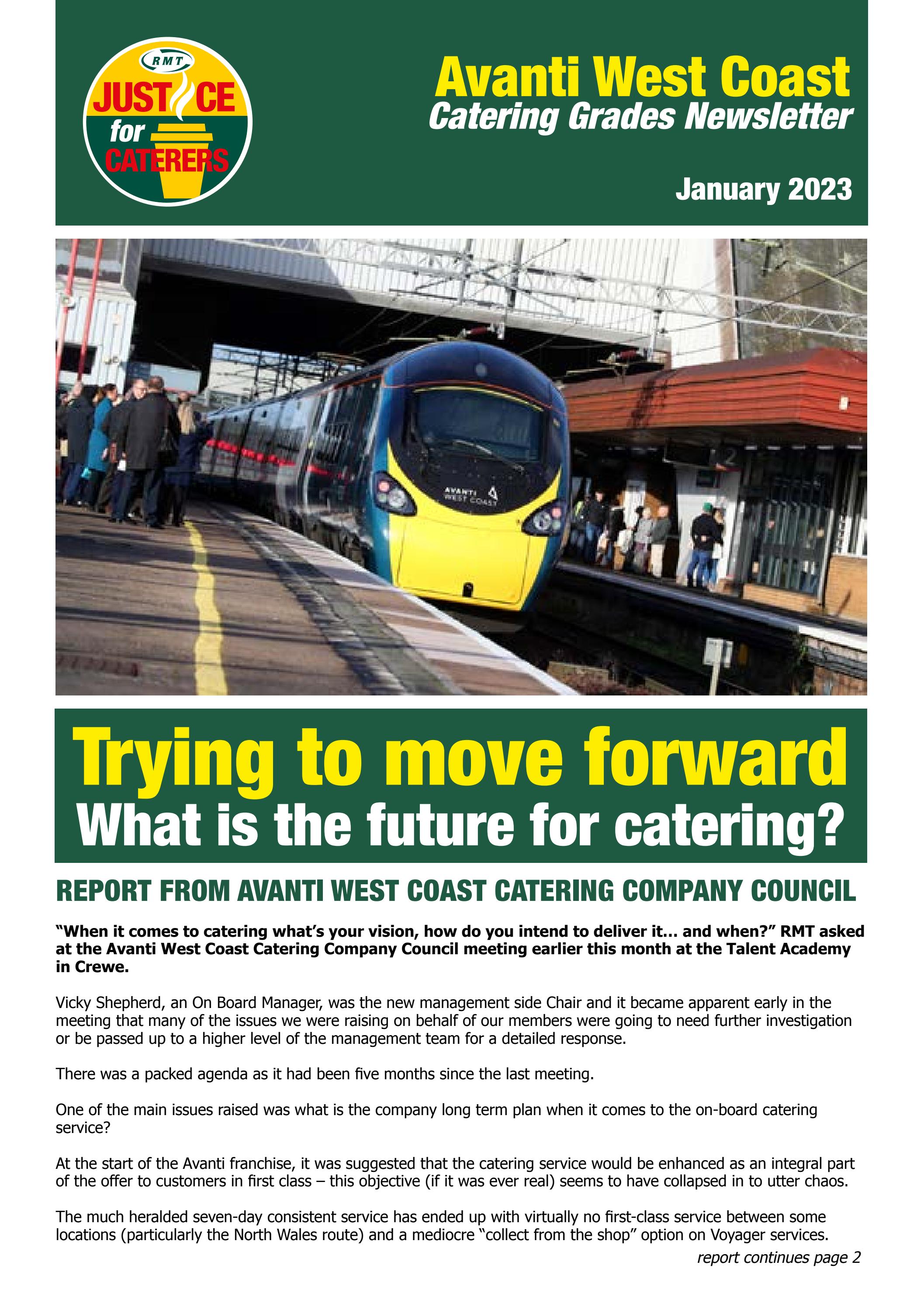 Avanti West Coast Catering January 2023 by RMT Union Issuu